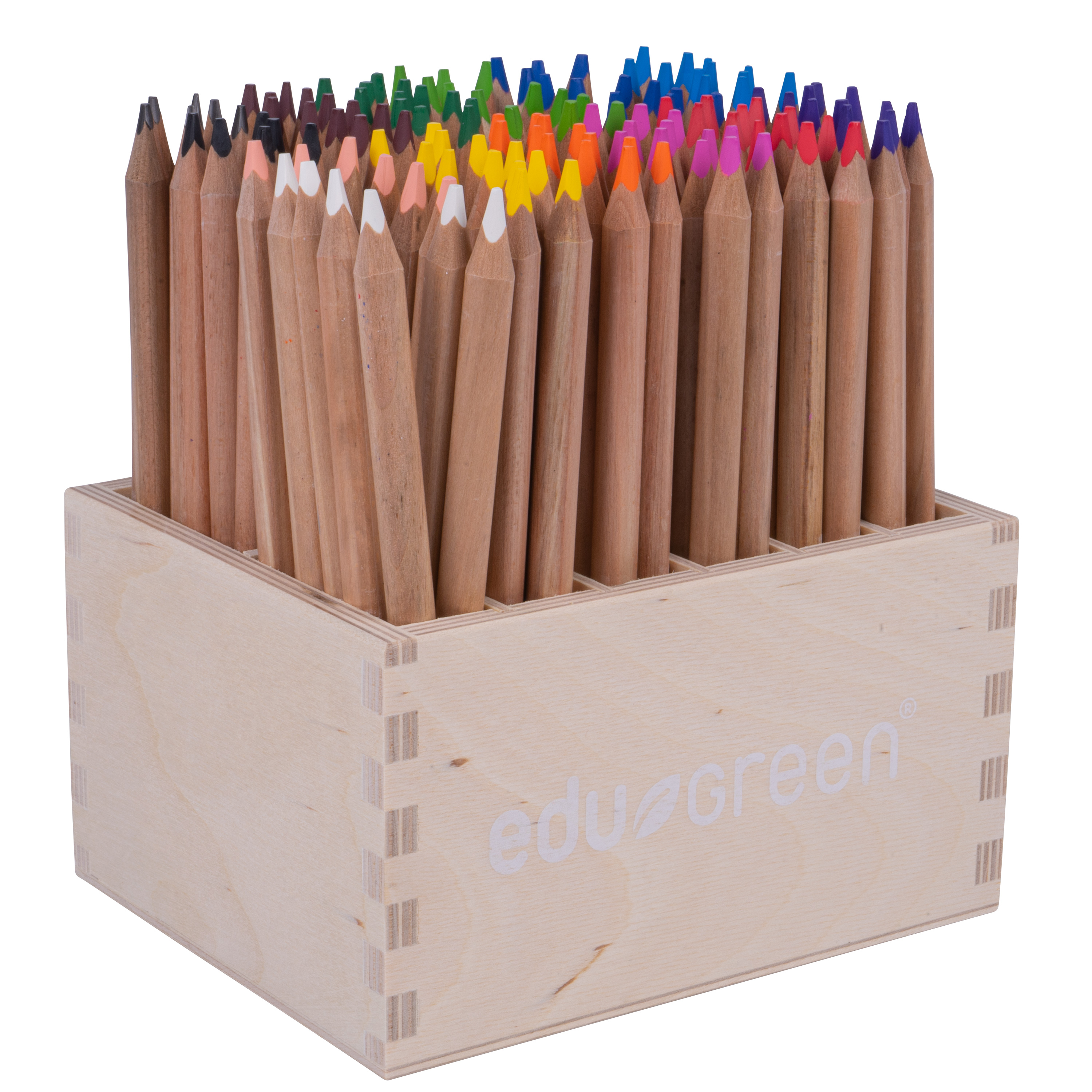 edugreen tri 144er-Holzaufsteller, in 13 Farben sortiert