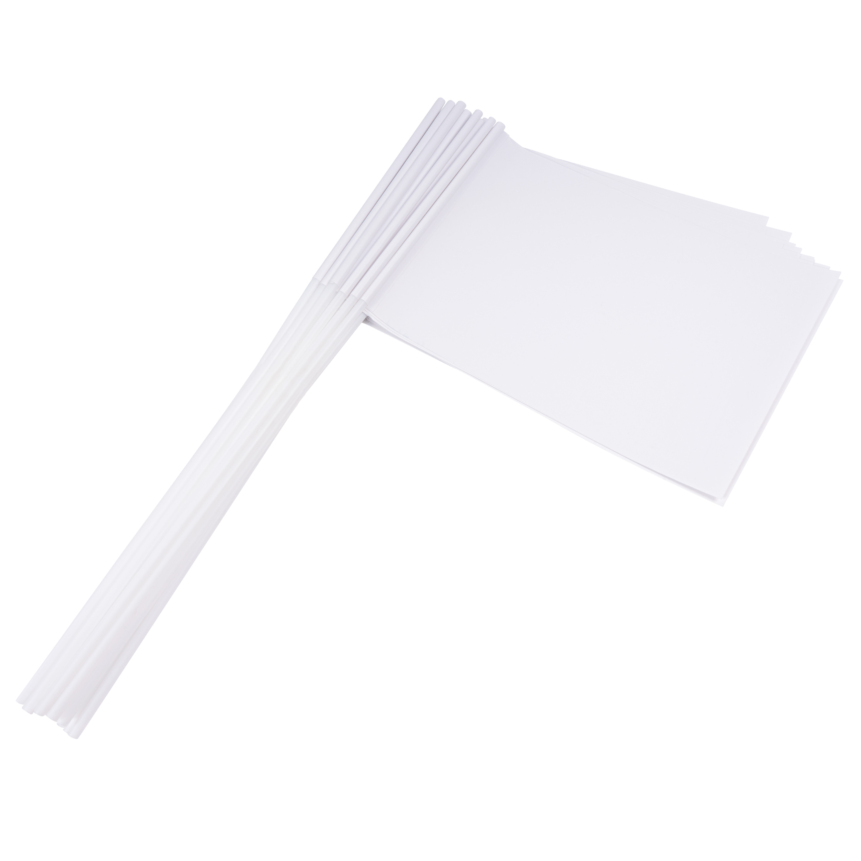 Papier-Fähnchen DIN A5 'Blanko', Stablänge 40 cm