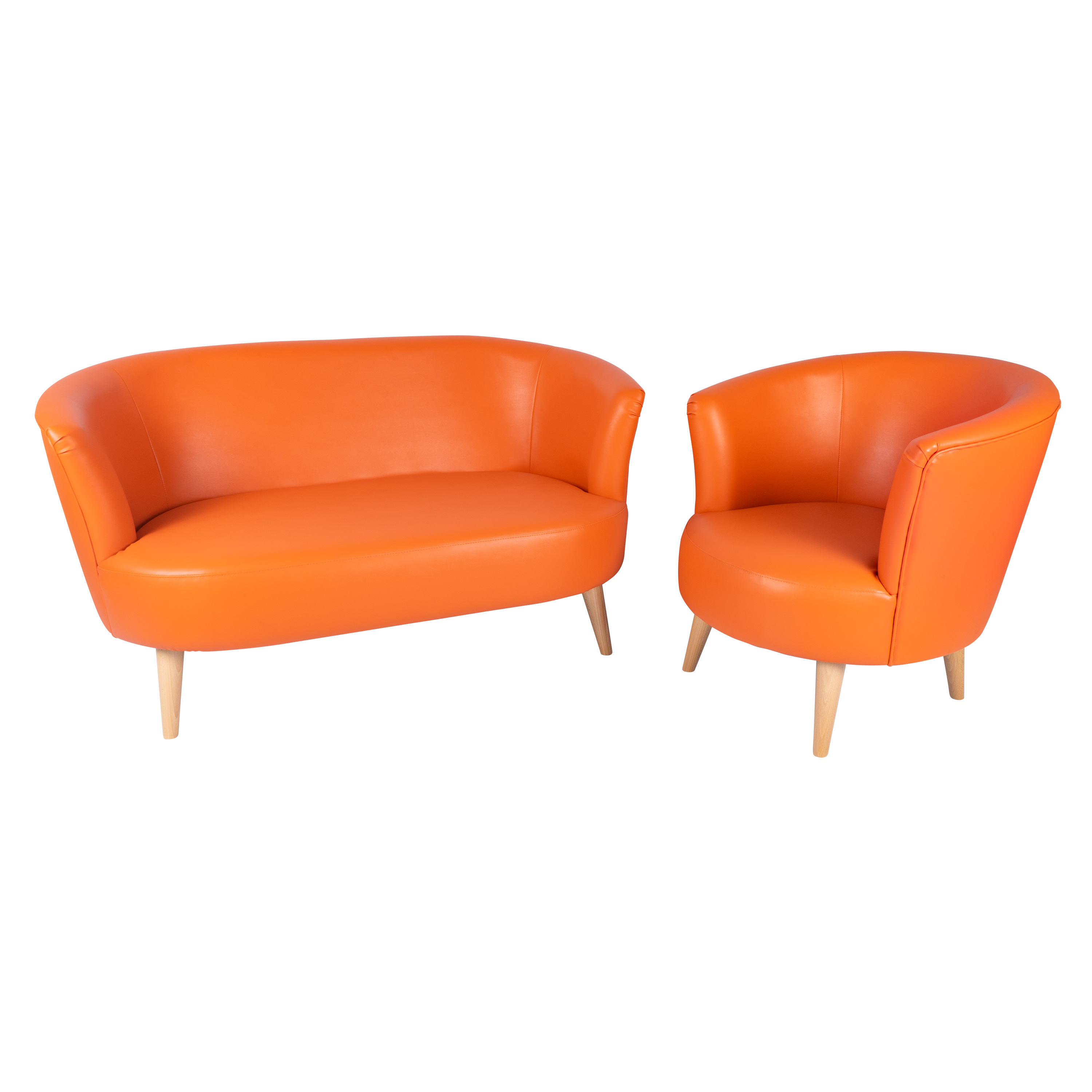 Sofa 2-Sitzer 'Laredo', Bezug Meditap, gelb