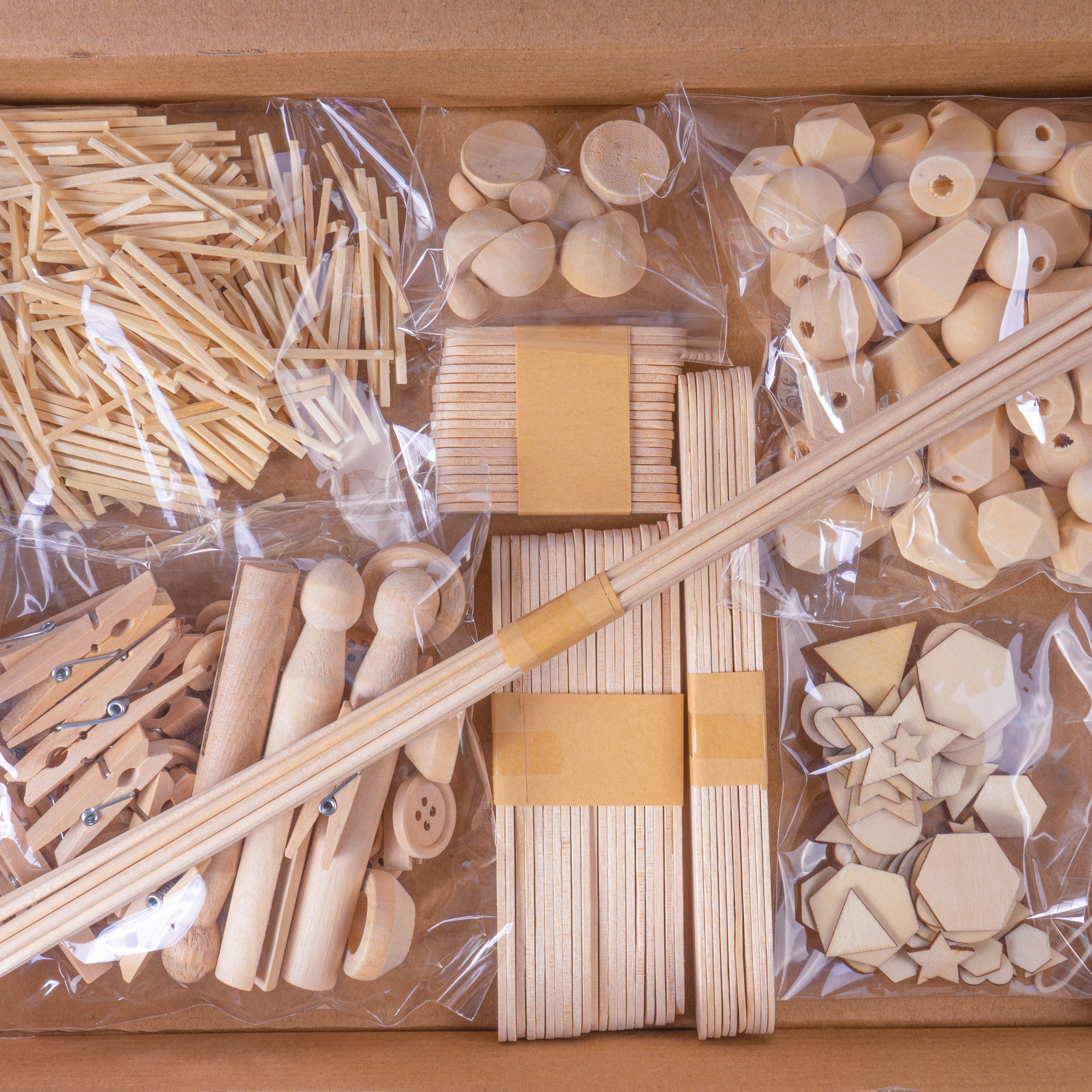 Kreativbox 'Holz Mix', mehr als 590 Teile