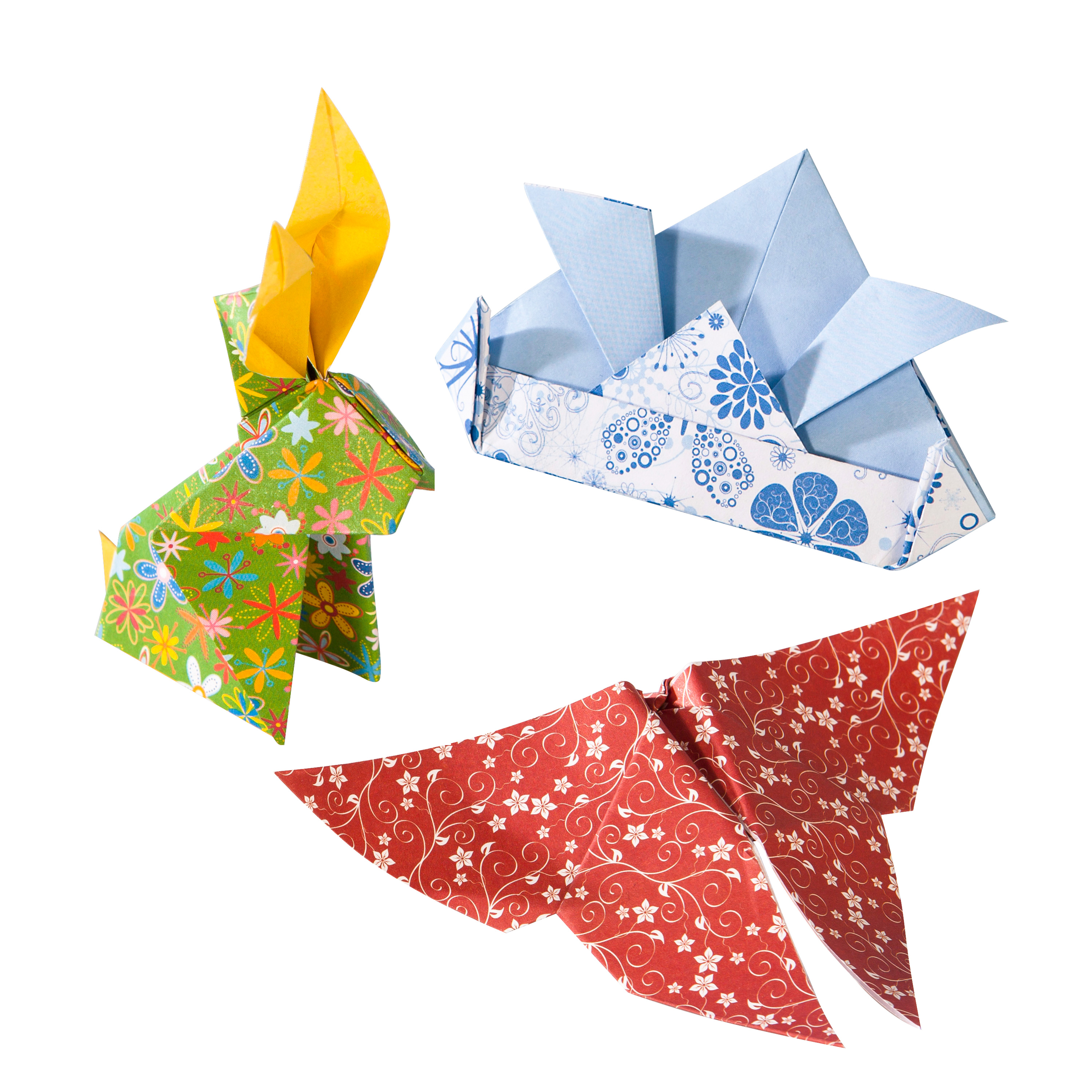 Origami Motiv-Faltblätter 'Ornamental', 15 x 15 cm