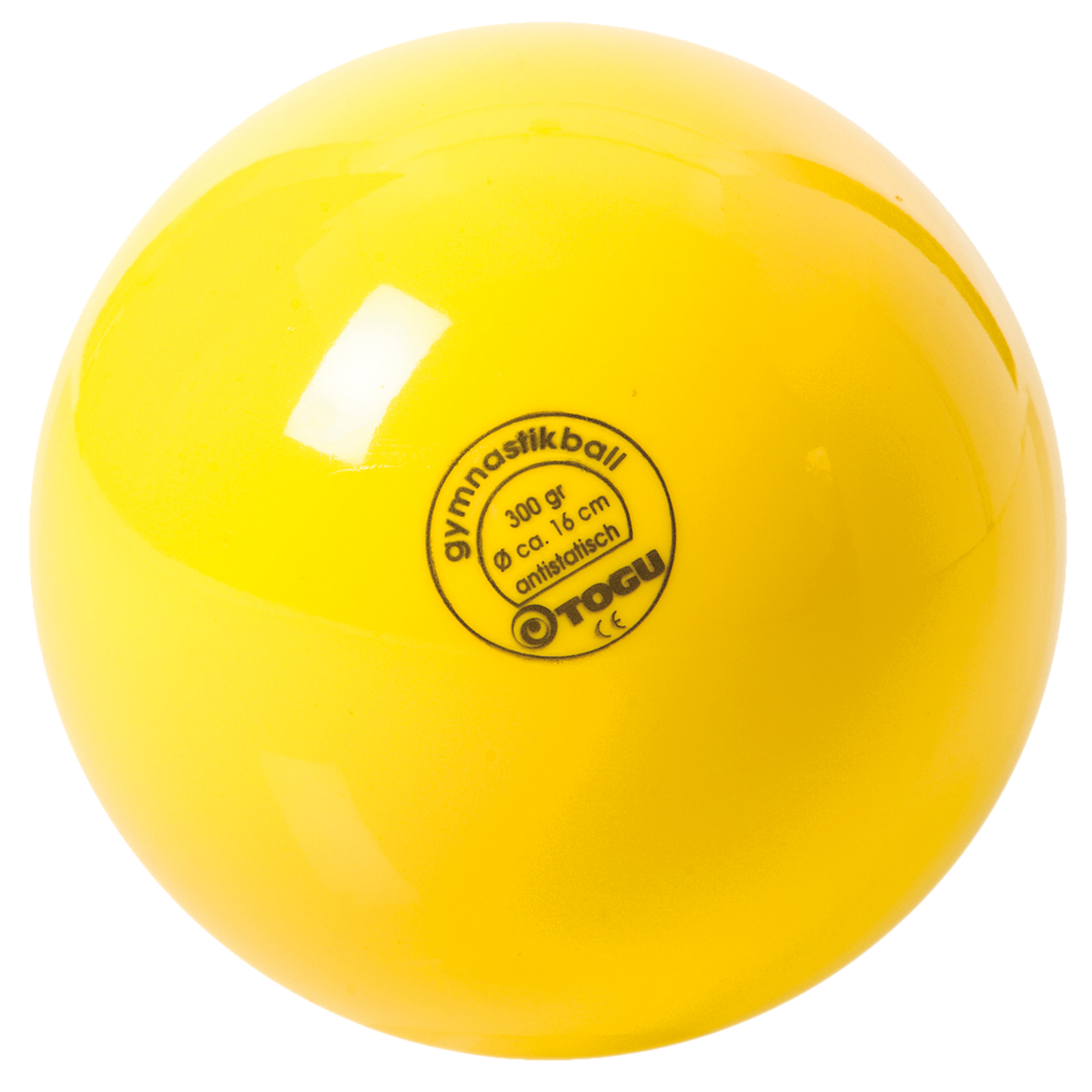 Gymnastikball 'Standard - gelb', Ø 16 cm, 300 g