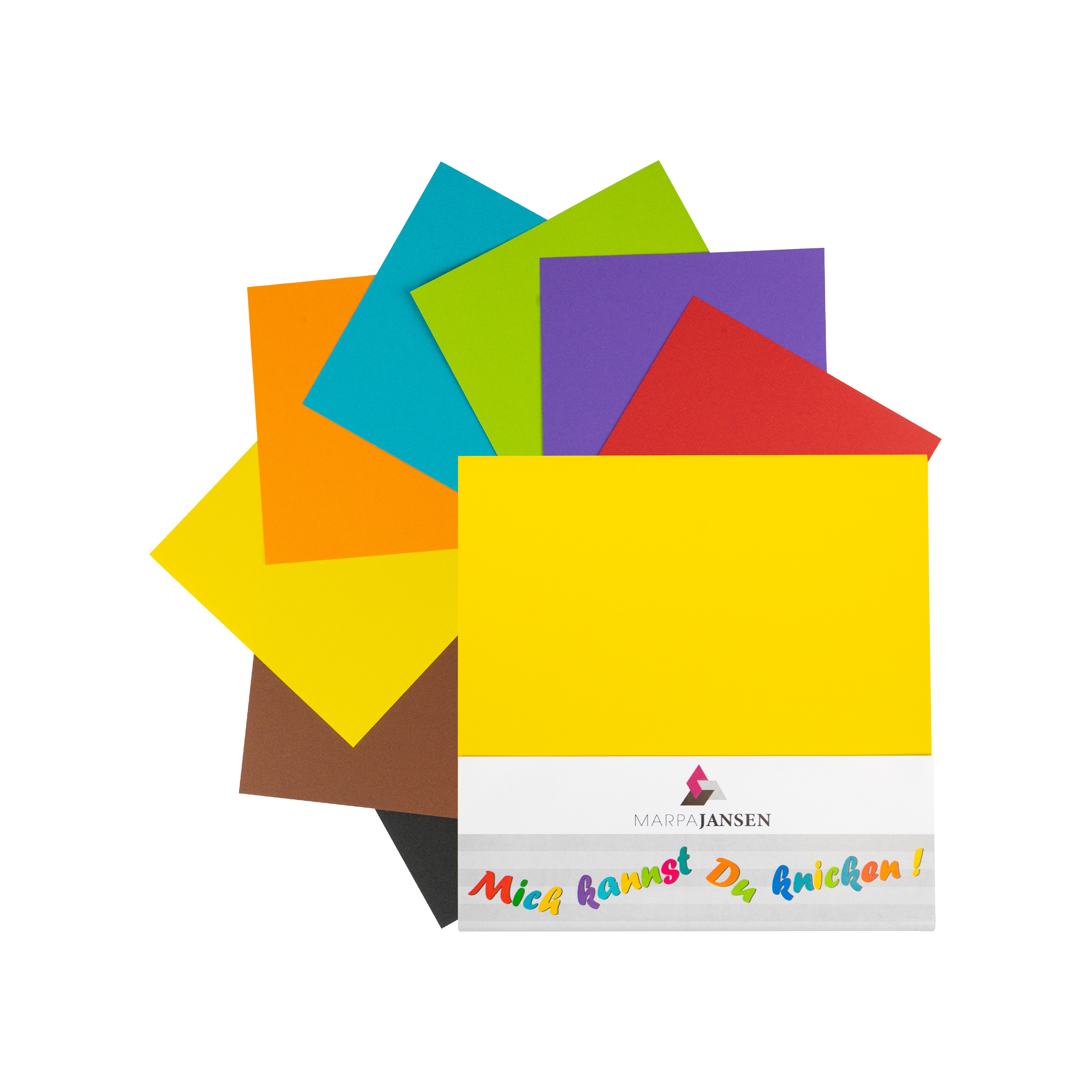 Origami Faltblätter Tonpapier, 10 Farben, 15 x 15 cm