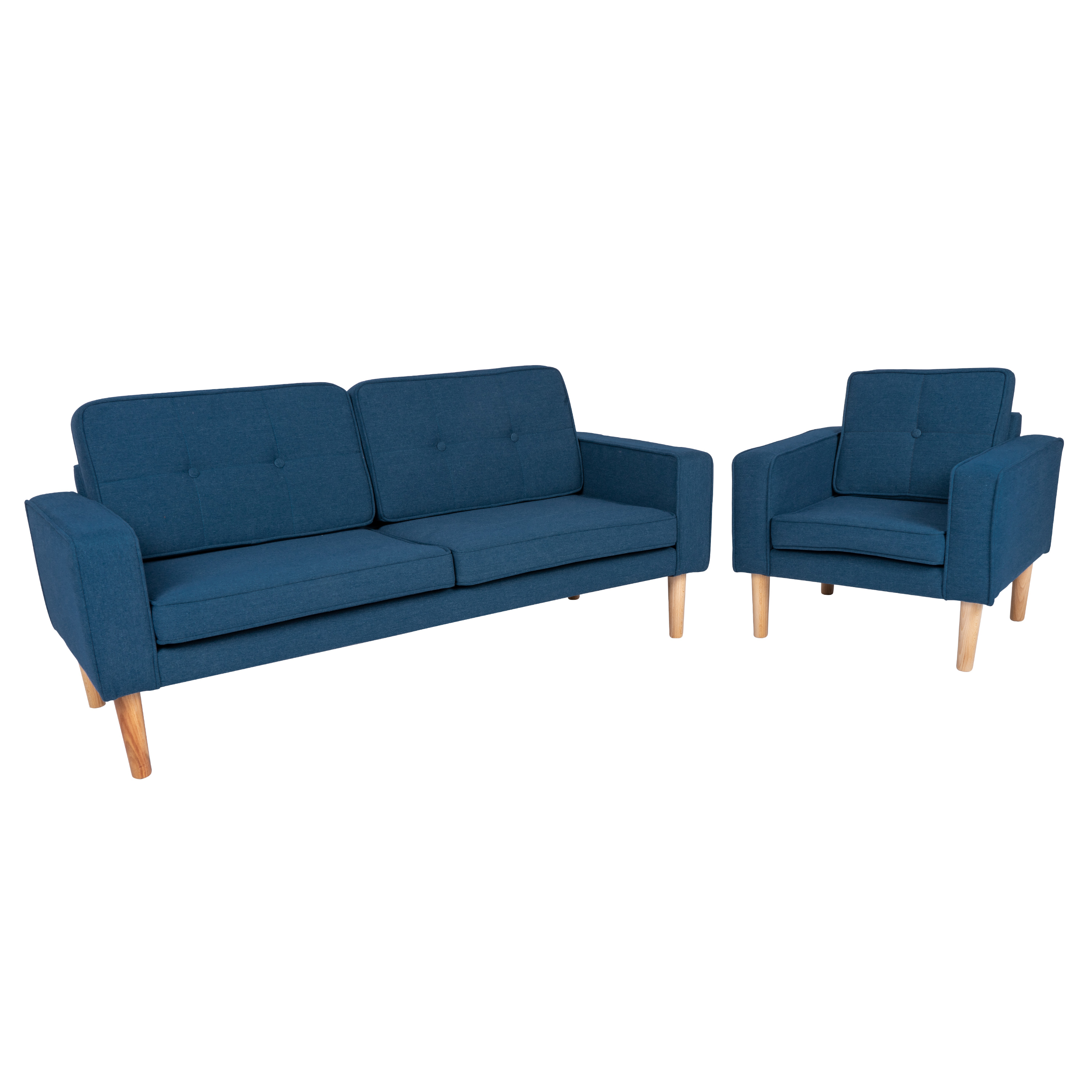 Sofa 2-Sitzer 'Jules for Kids', Bezug Octo Tux, blau