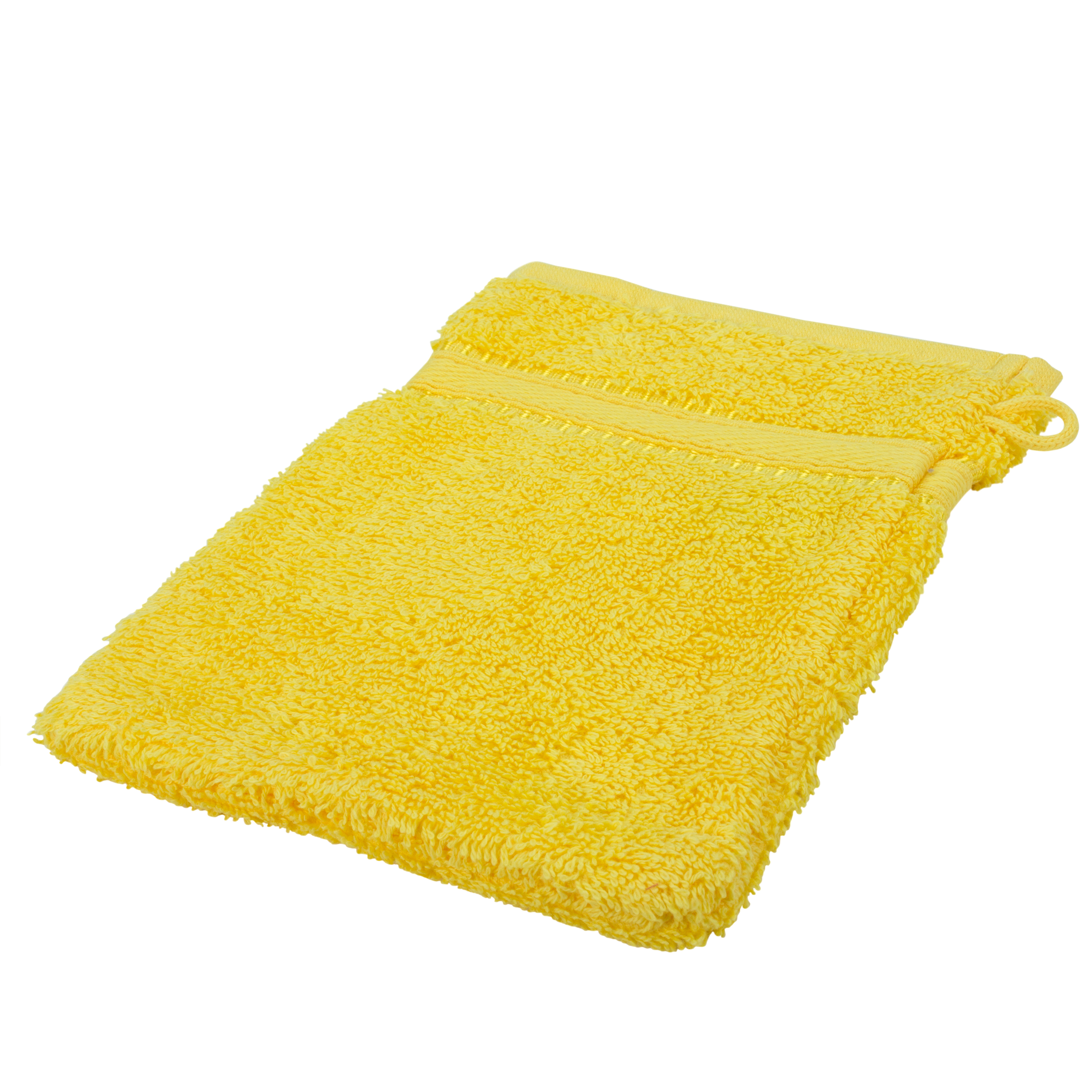 Waschhandschuh Walkfrottier, gelb