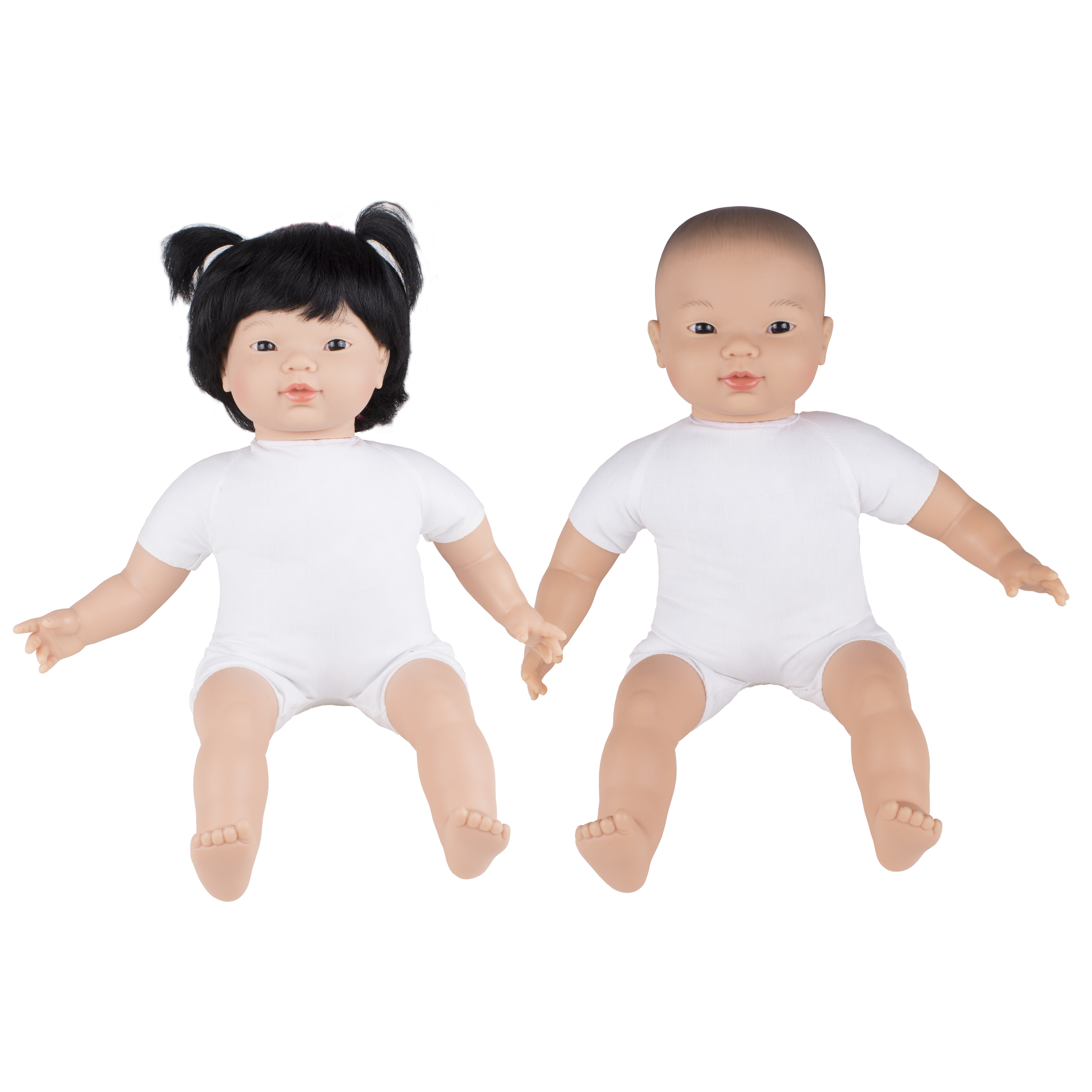 Babypuppe Weichkörper Baby + Mädchen 'Toni und Kim', 40 cm