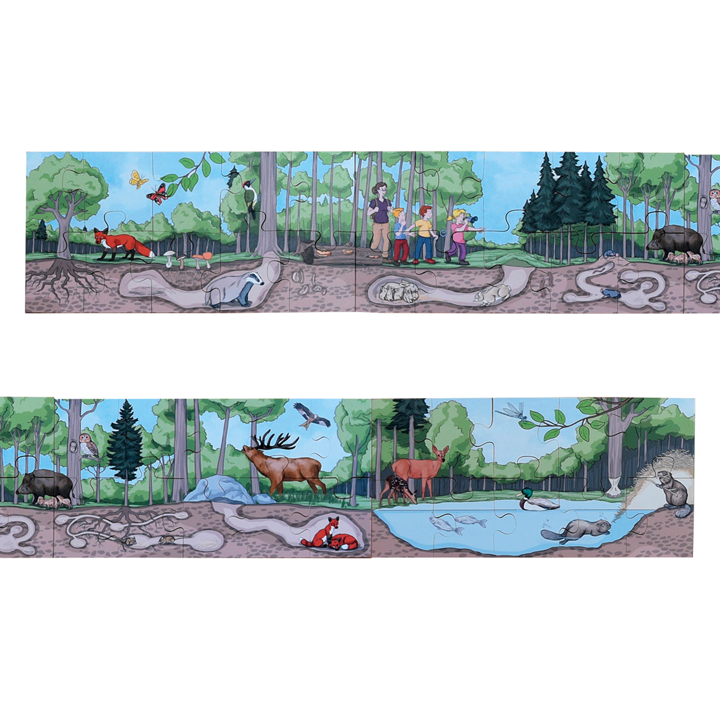 Bodenpuzzle-Set 'Wir entdecken den Wald'