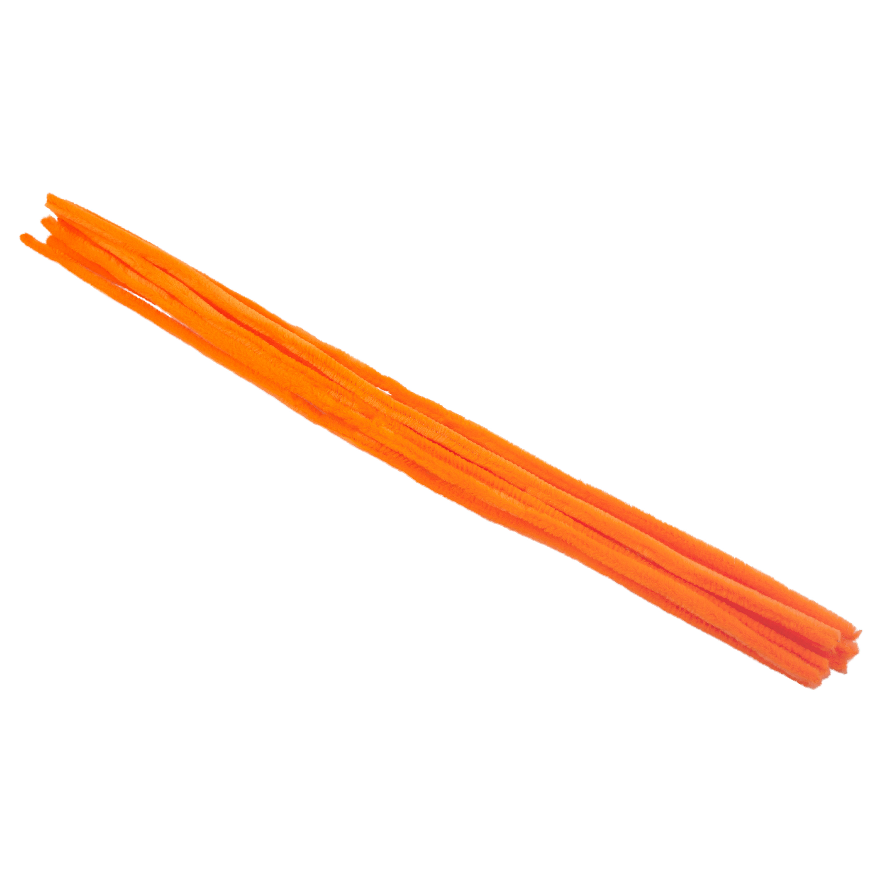Pfeifenputzer orange, 10 Stück, L: 50 cm