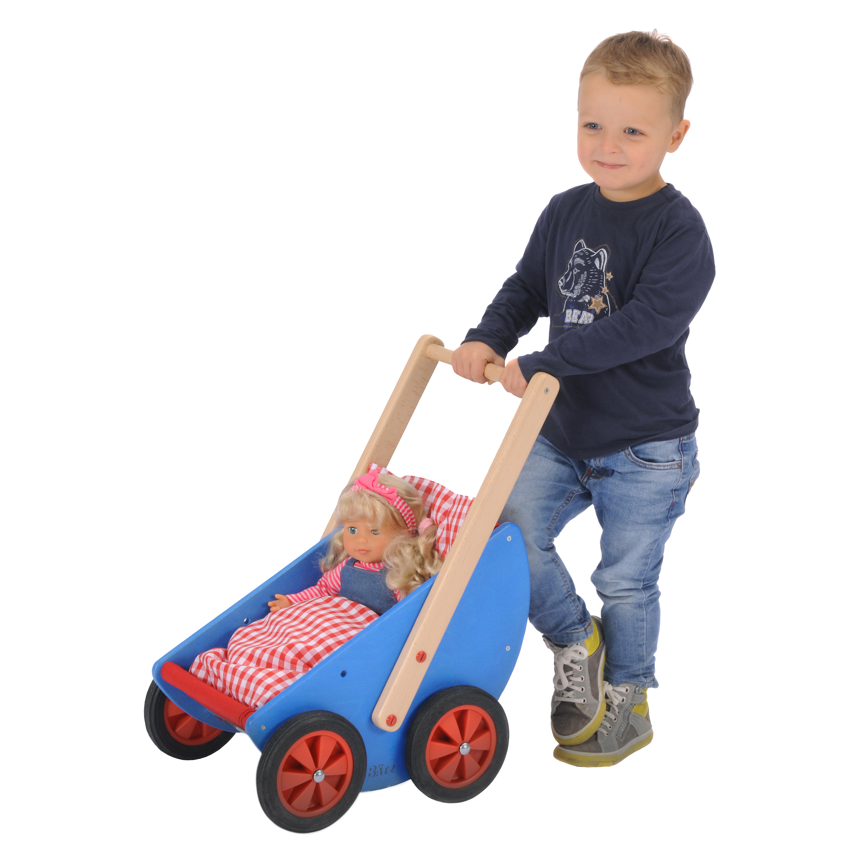 Puppenwagen 'Robi' aus Holz