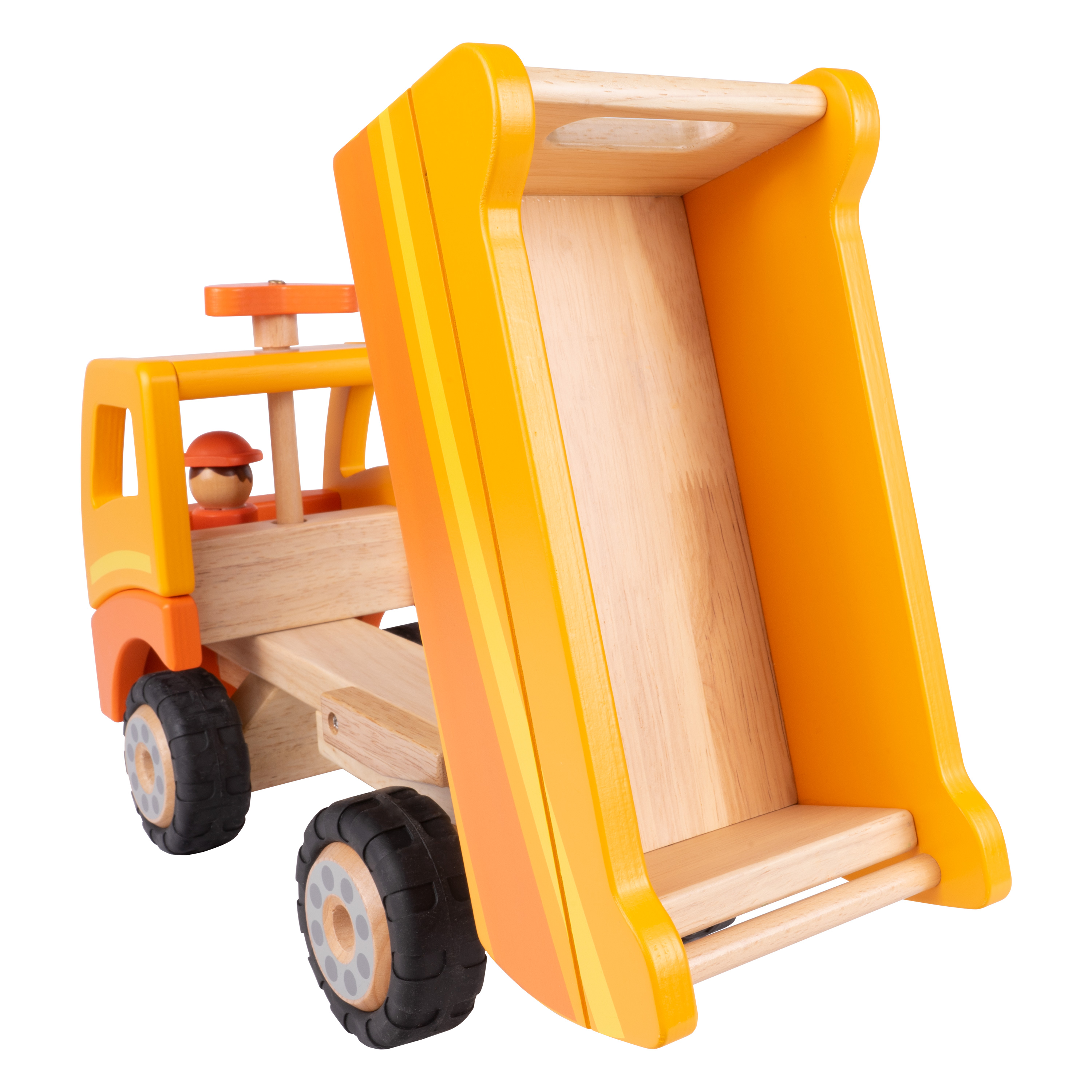 goki Klassik Holzfahrzeuge Set 2 ‚Bagger & Co’, ab 3 Jahre