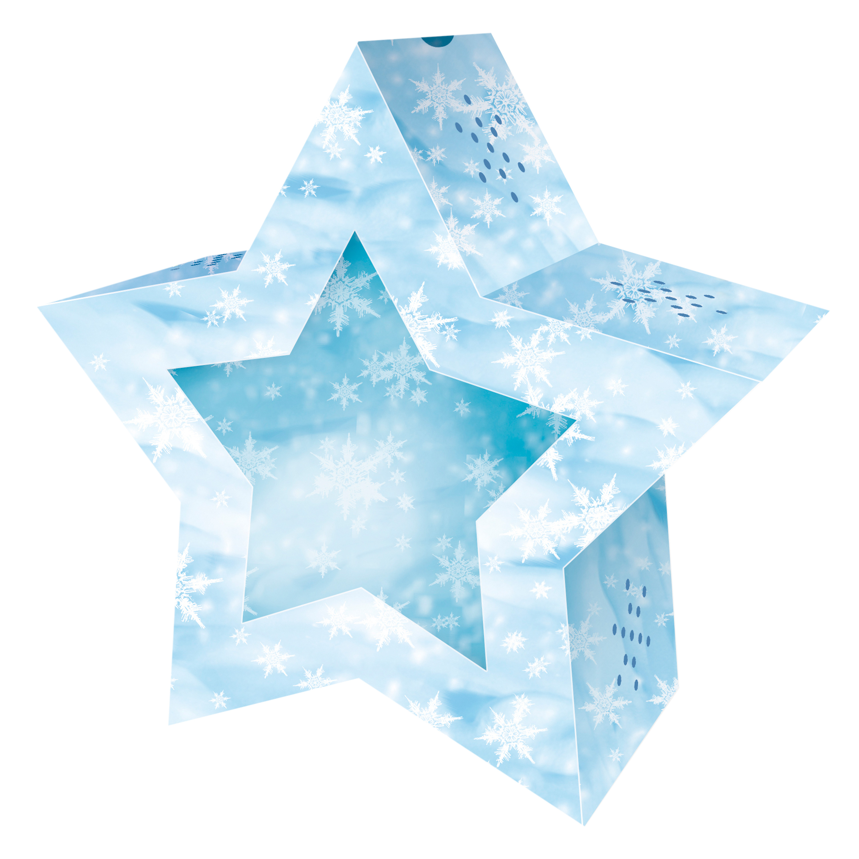 Laternen-Bastelset 'Twinkle Star', Schnee