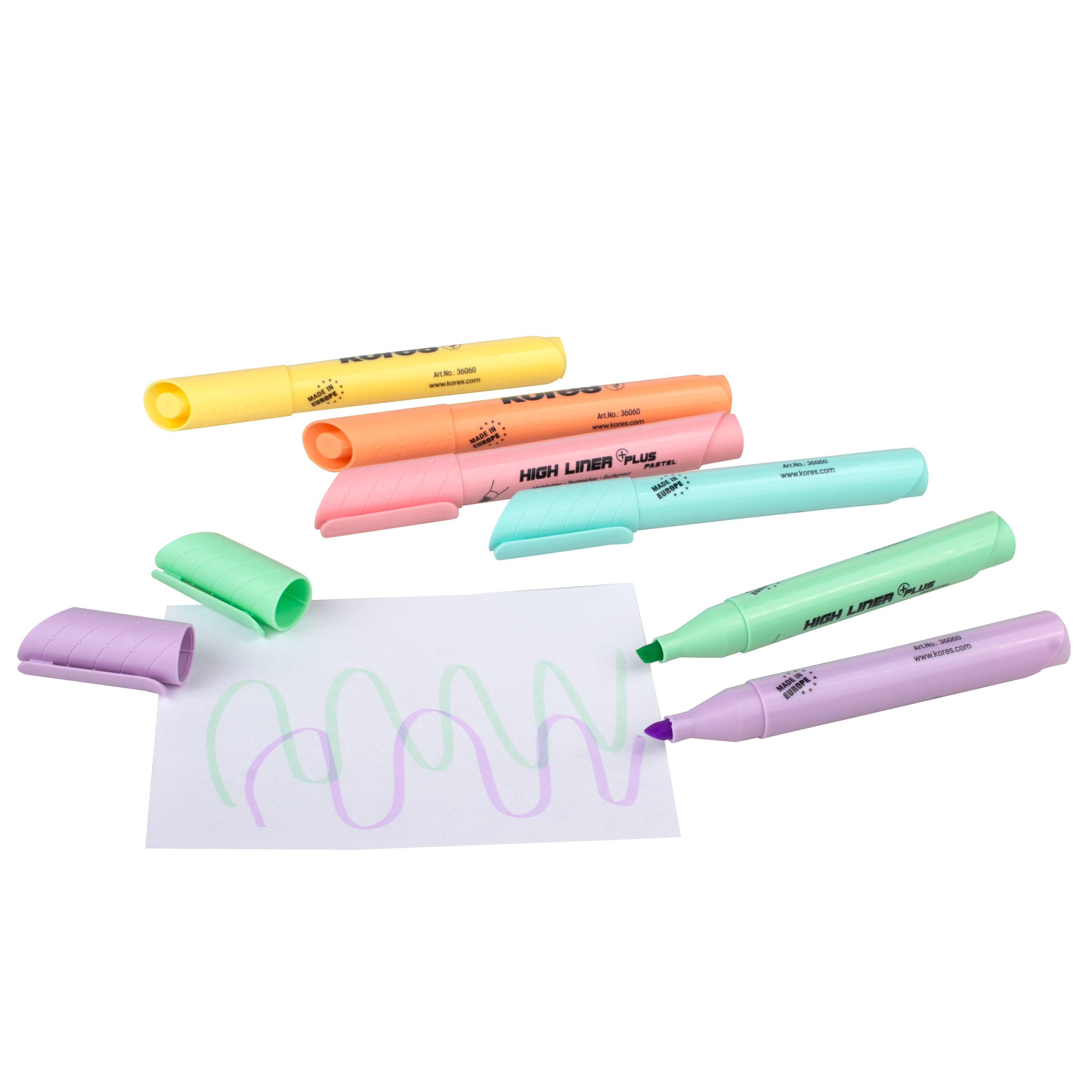 6er-Set Textmarker 'HighLiner Plus', 6 Pastell-Farben
