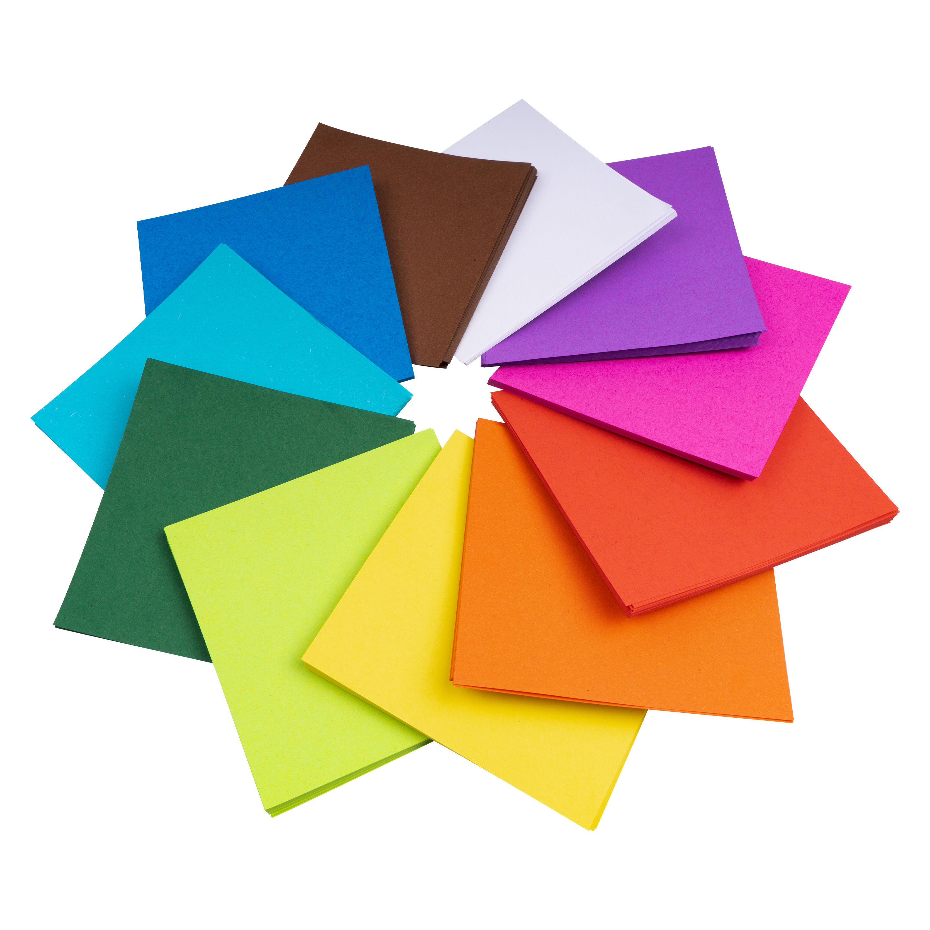 Origami Faltblätter Classic, 10 Farben, 10 x 10 cm