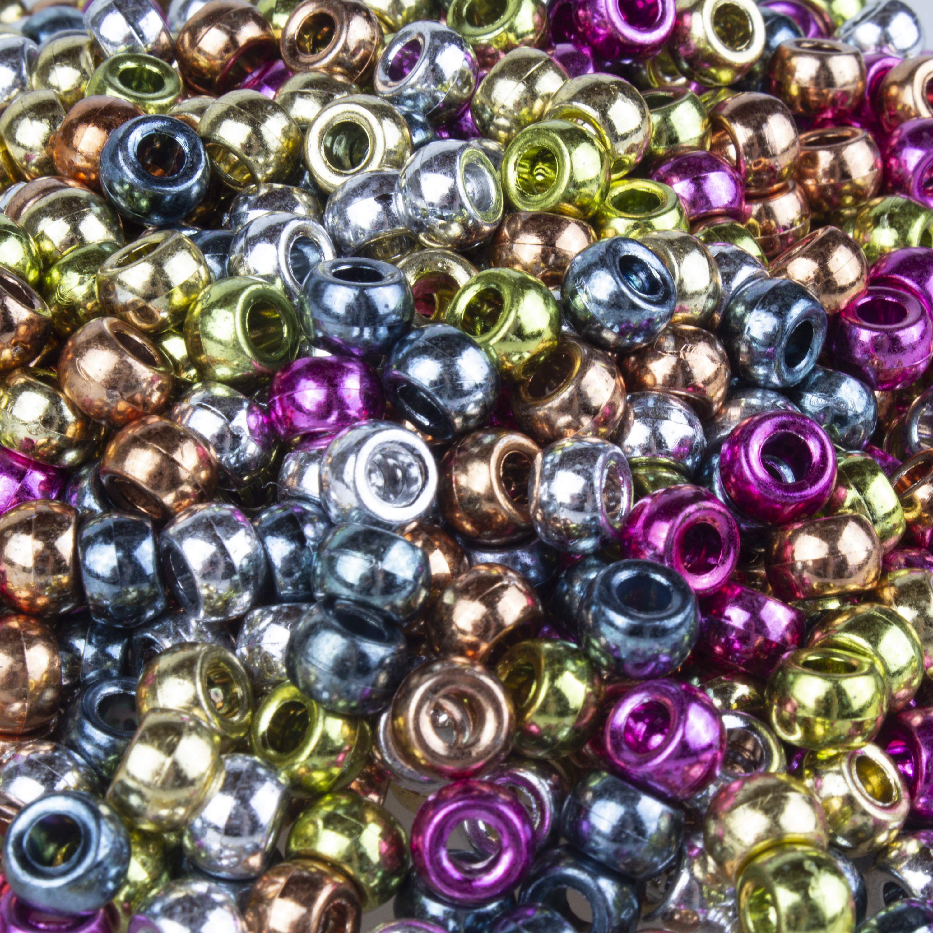 1000 Kongo Beads 'Metallic', Ø 0,8 cm