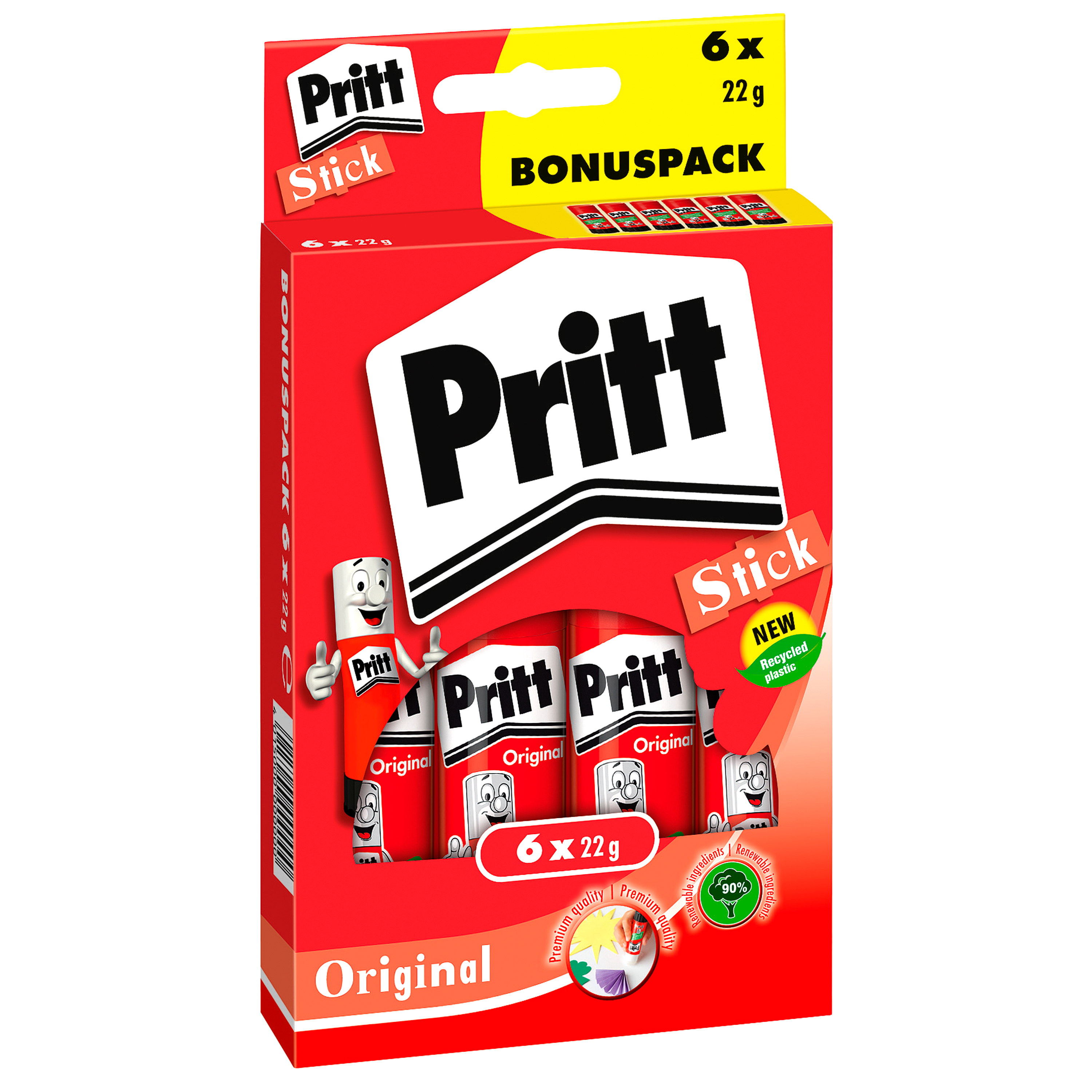 Pritt Stift - Das Original, 6er-Set, lösungsmittelfrei