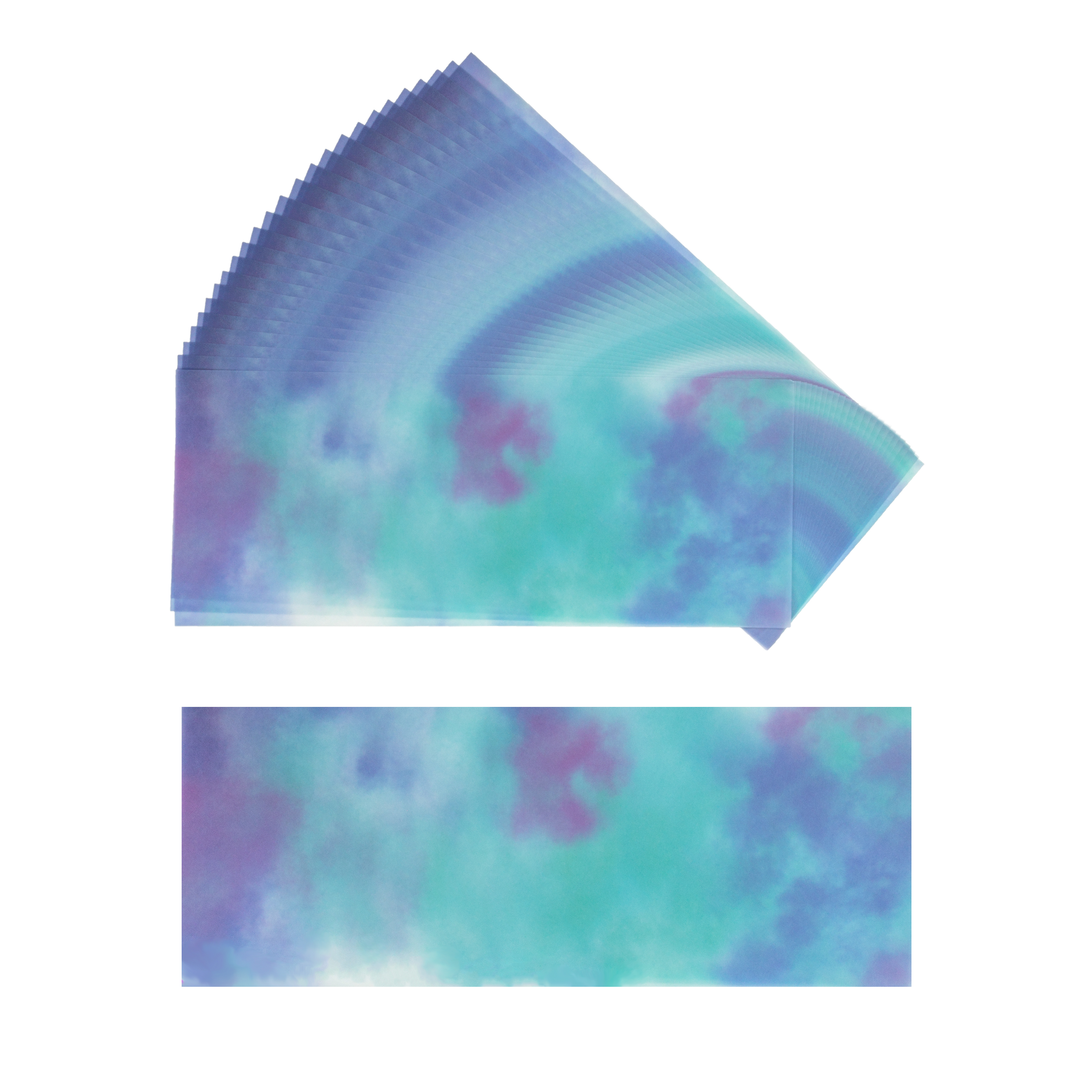 Laternenzuschnitte 'blauer Nebel' für Käsedosen Ø 11 cm