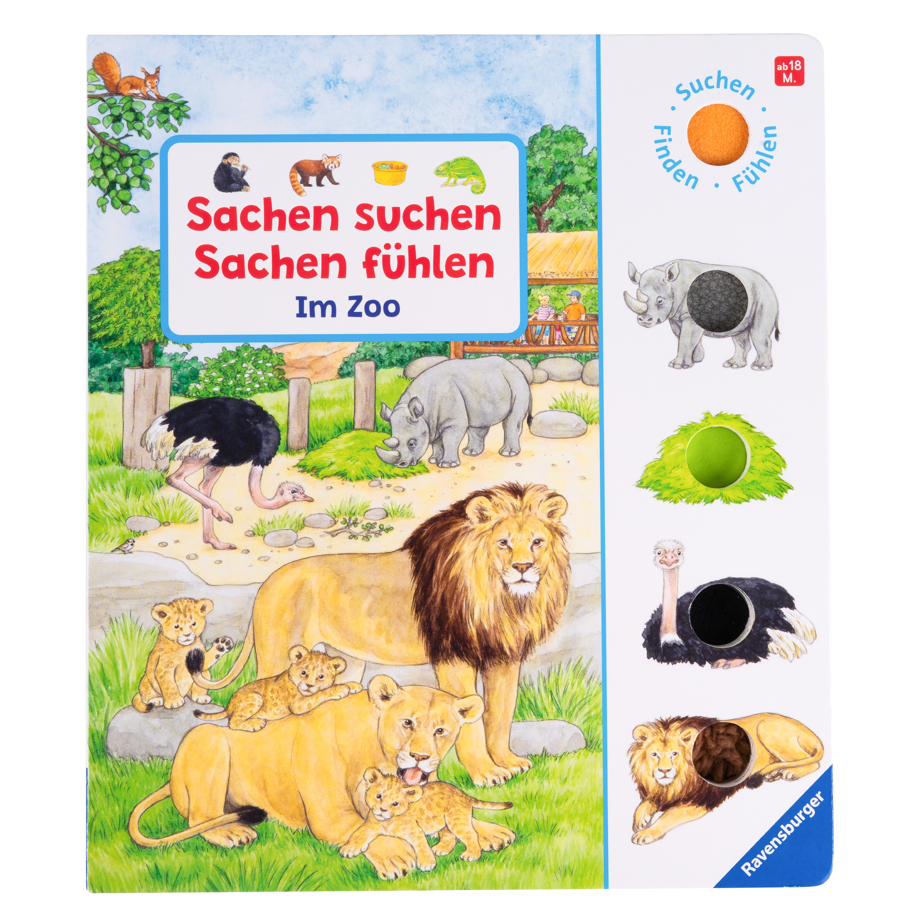 Wimmelbuch 'Sachen suchen, Sachen fühlen: Im Zoo'
