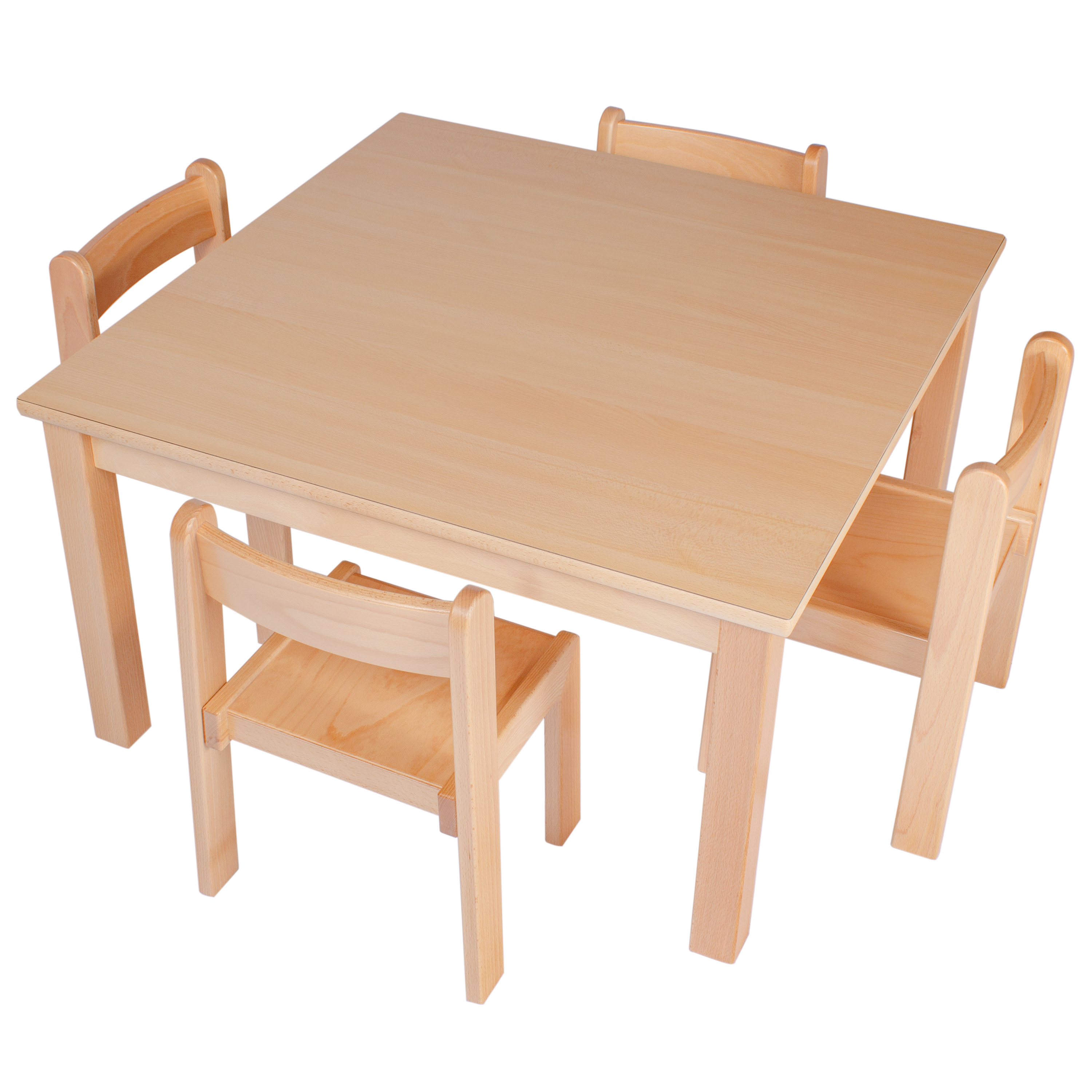 Krippen-Set 2 'TOM' Quadrattisch mit 4 Stühlen