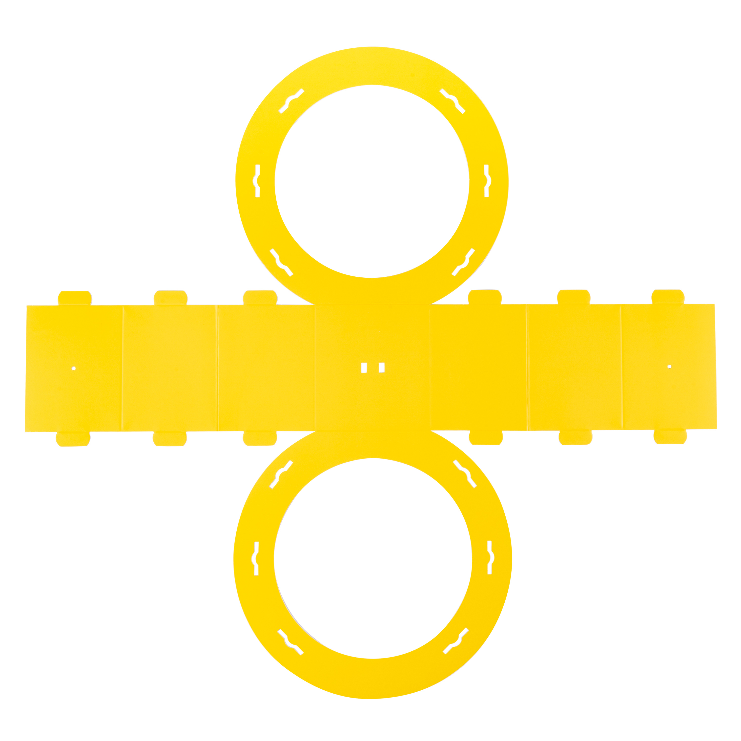 Runde Laternen-Rohlinge 'Farbkarton', 5 Stück, gelb