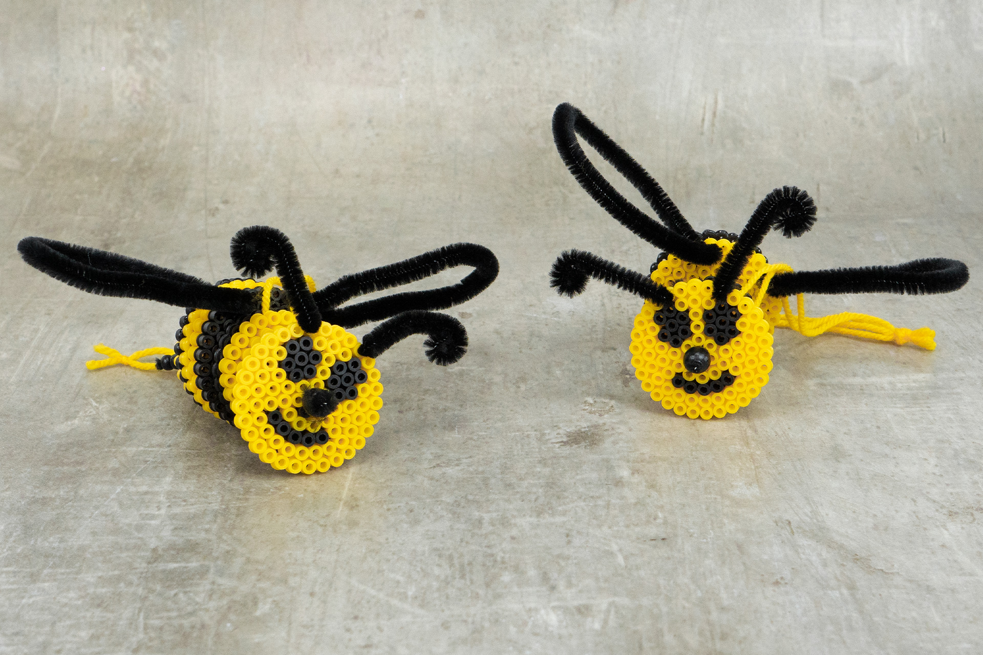 3D Bügelperlen-Biene Fertig!