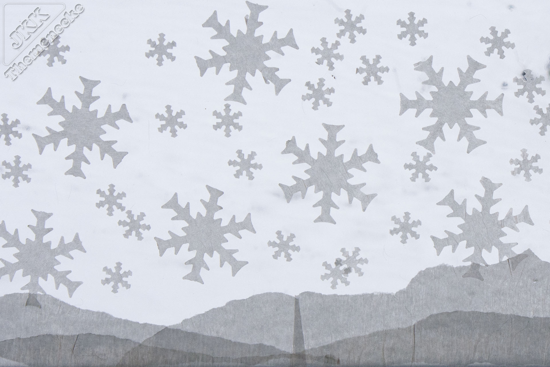 Winterliche Lagenfensterbilder Schneegestöber