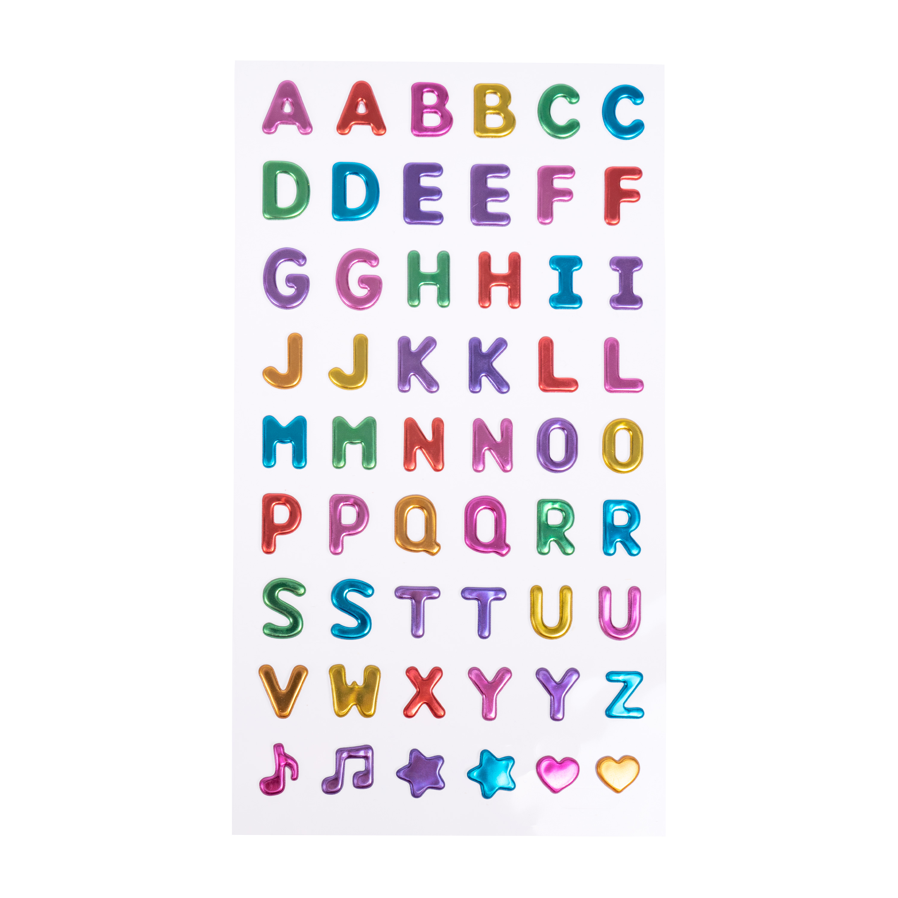 Ballon-Sticker „Buchstaben“, 54 Stück