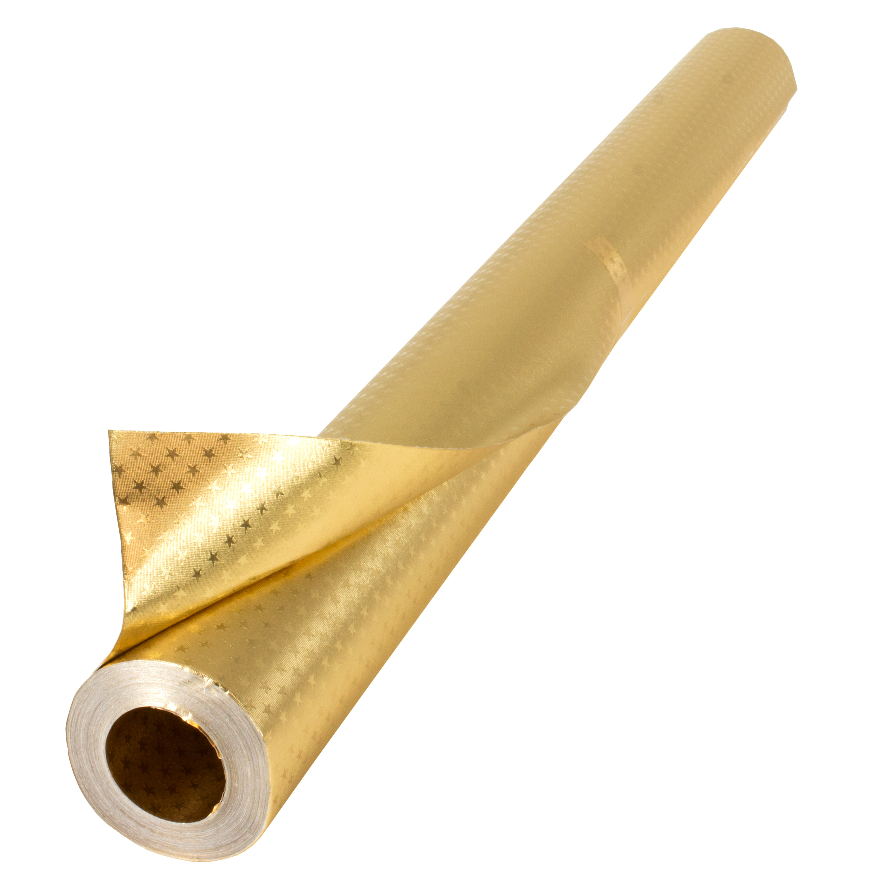 Alufolie mit Sternchenprägung 'gold', B: 50 cm, L: 10 m