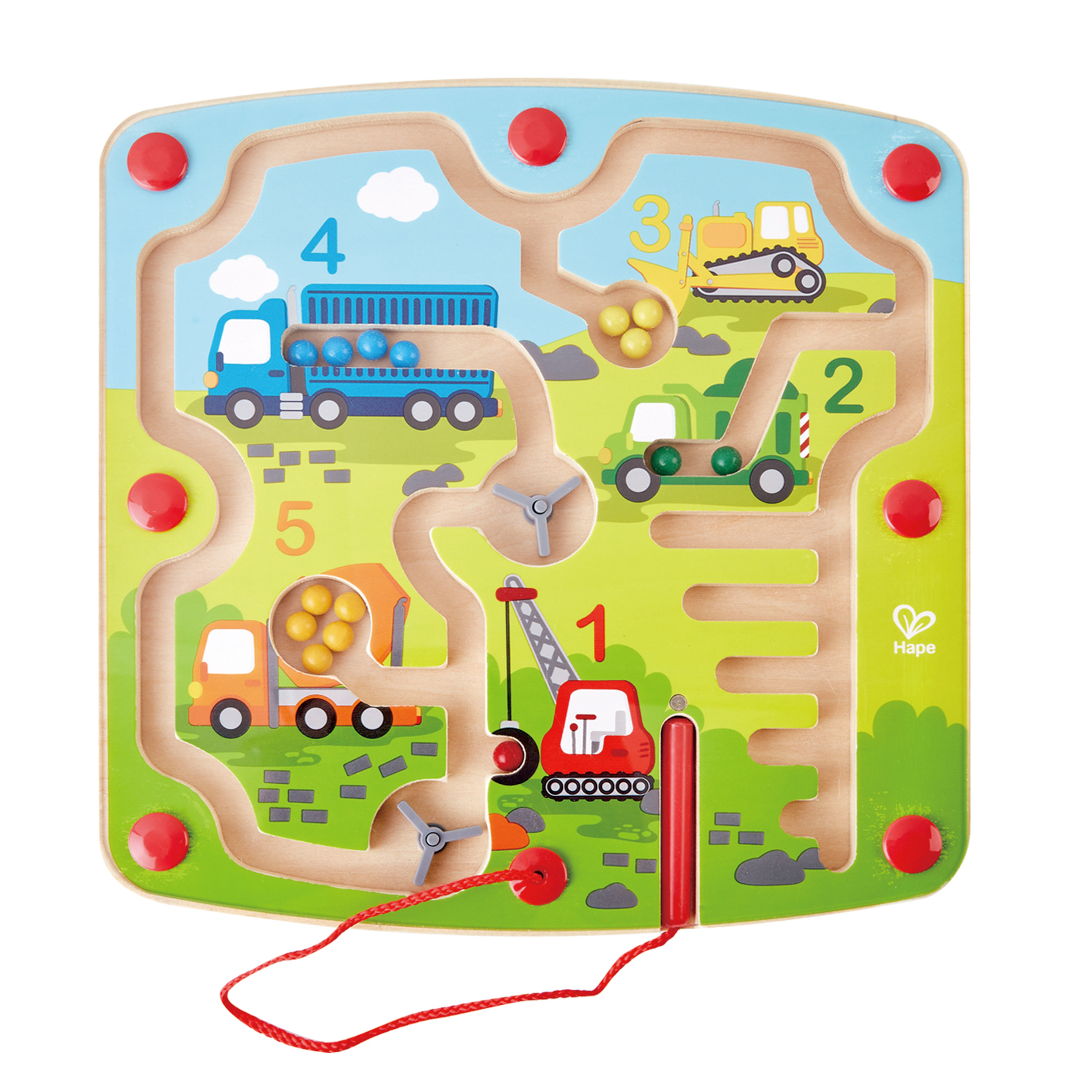Magnetspiel 'Baufahrzeuge-Labyrinth', ab 2 Jahre