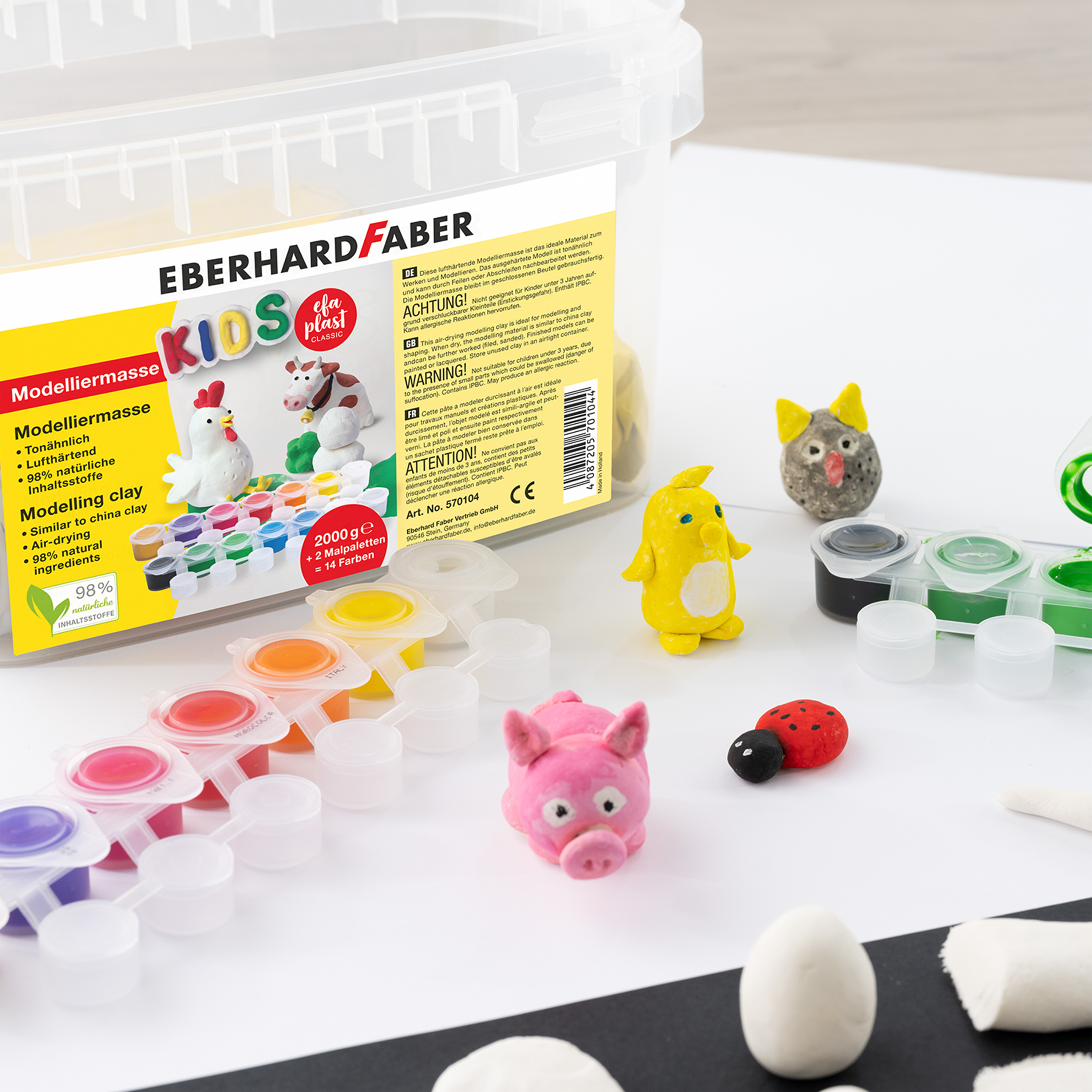 Eberhard Faber Modelliermasse 'EFA Plast Kids' Set, 2 kg