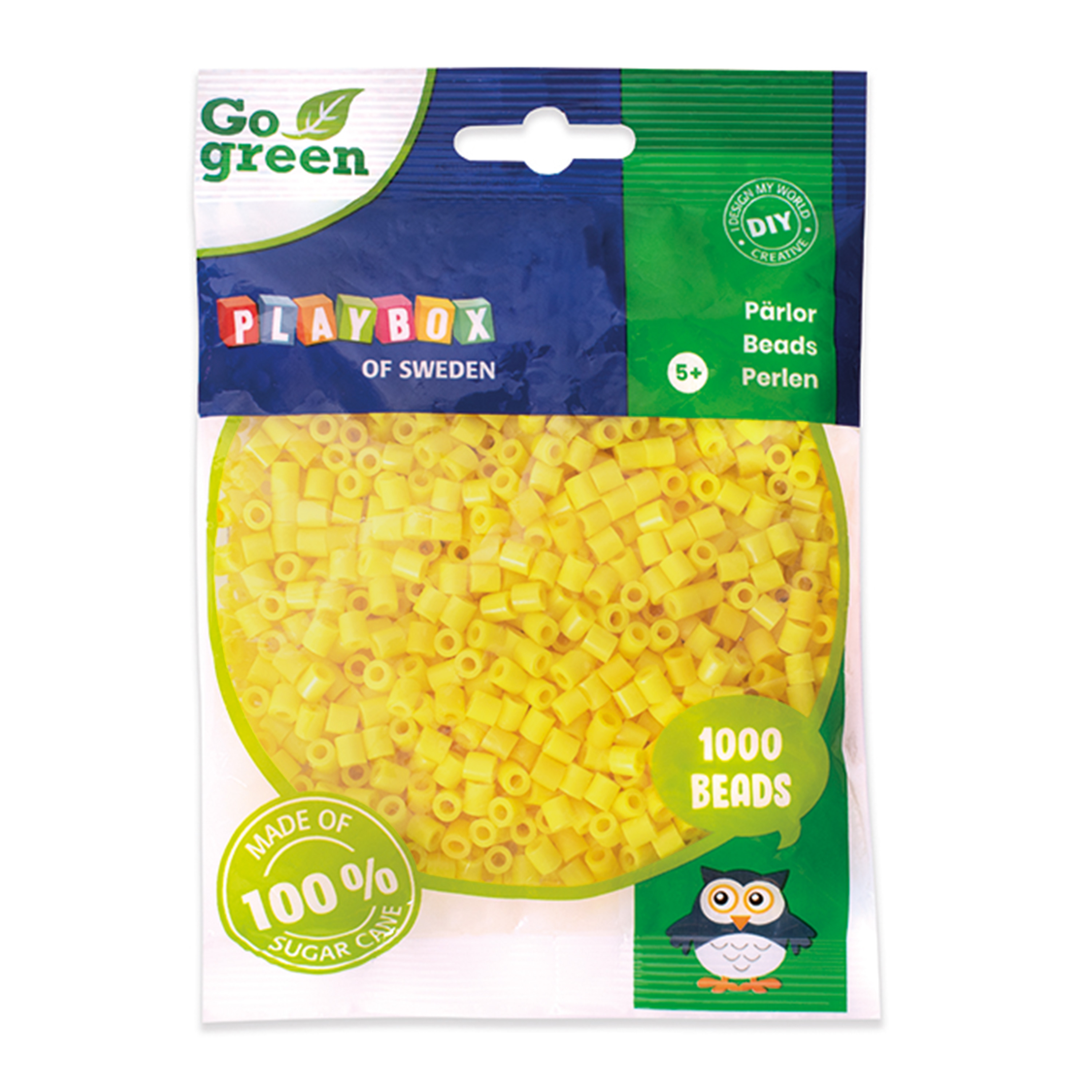 Bügelperlen 'Go Green' 1000 Stück, gelb