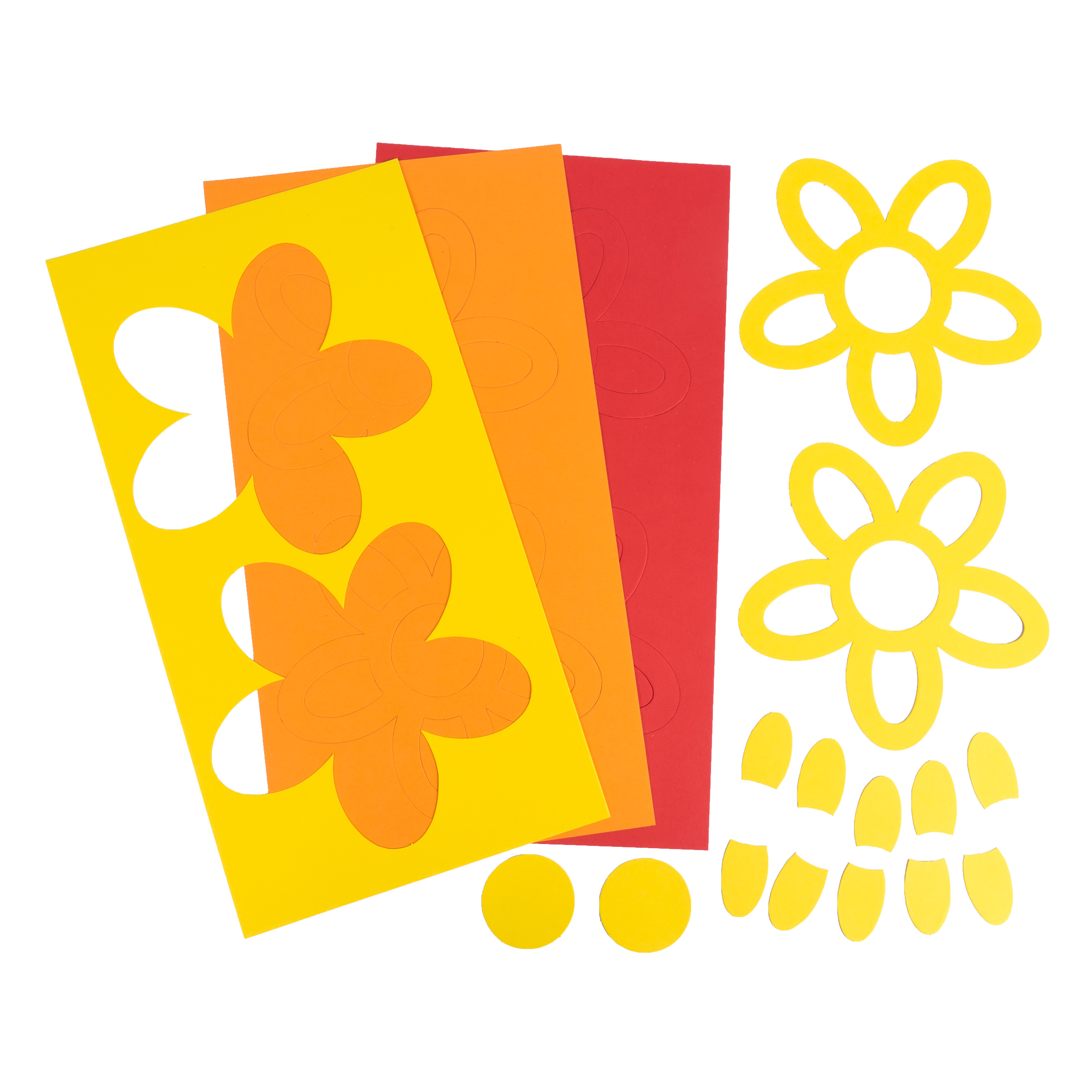 KuKiMa Passepartout 'Blumen', 6er-Set mit 3 Farben