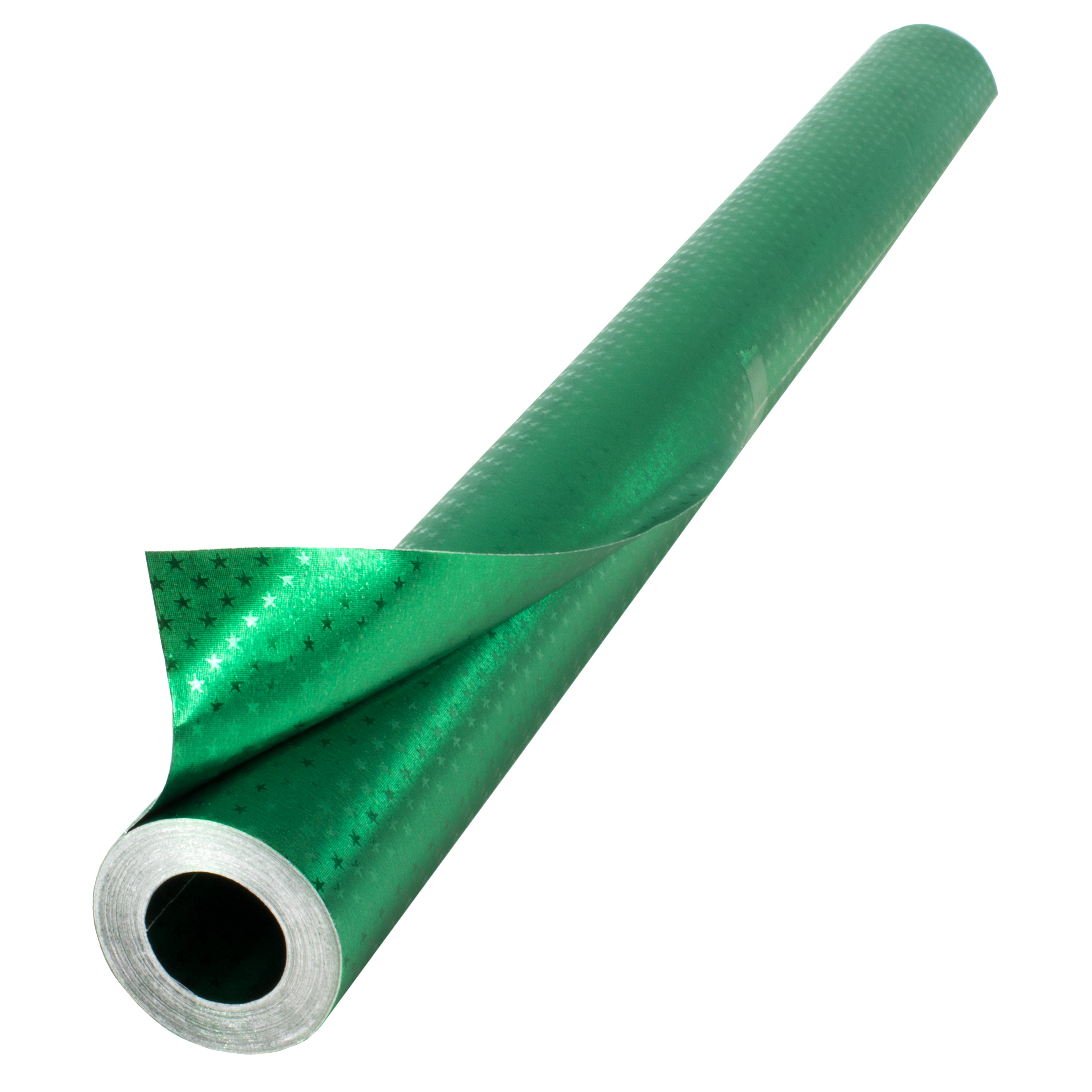 Alufolie mit Sternchenprägung 'grün', B: 50 cm, L: 10 m