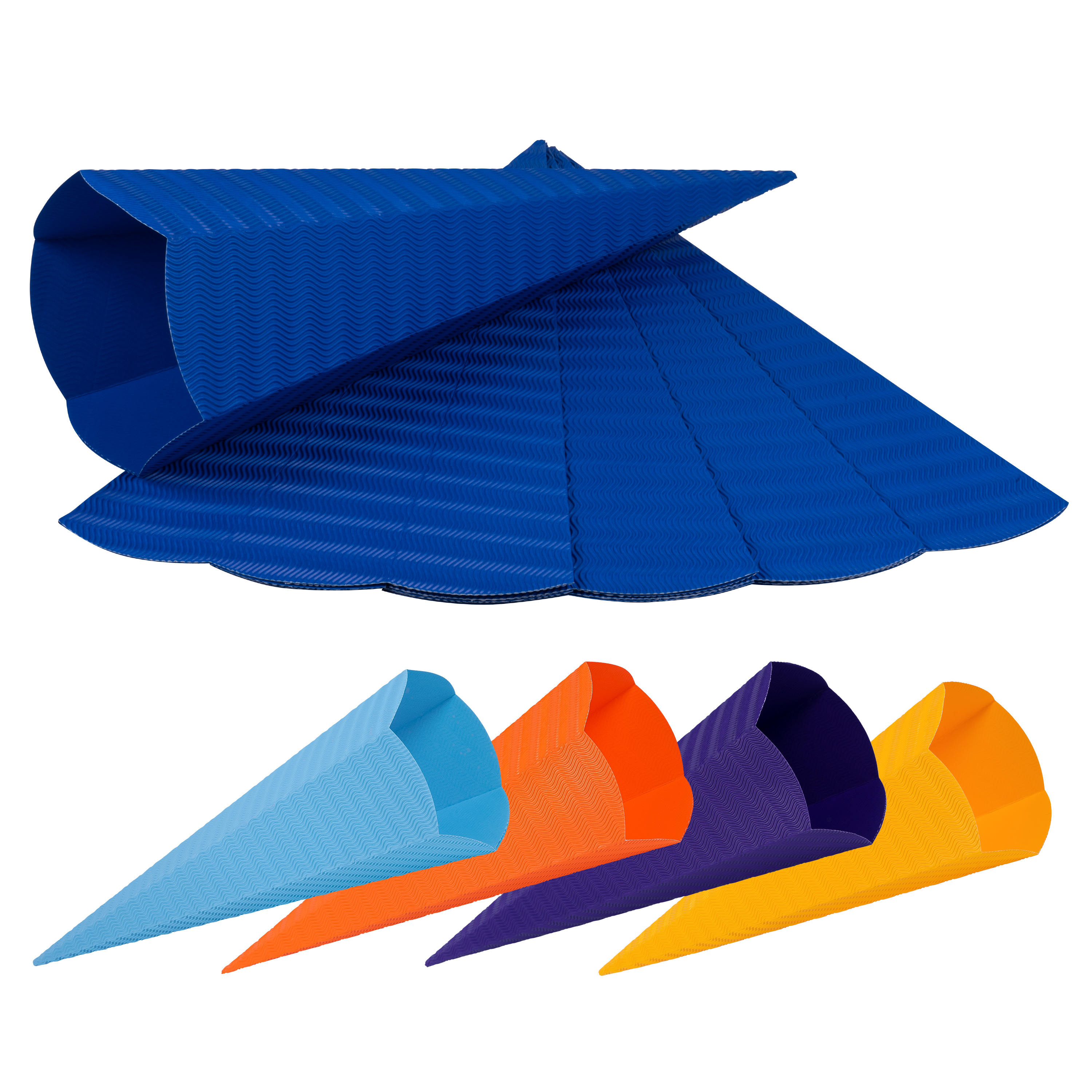 Schultüten-Rohling 3D-Wellpappe, 5 Stück, Farbwahl