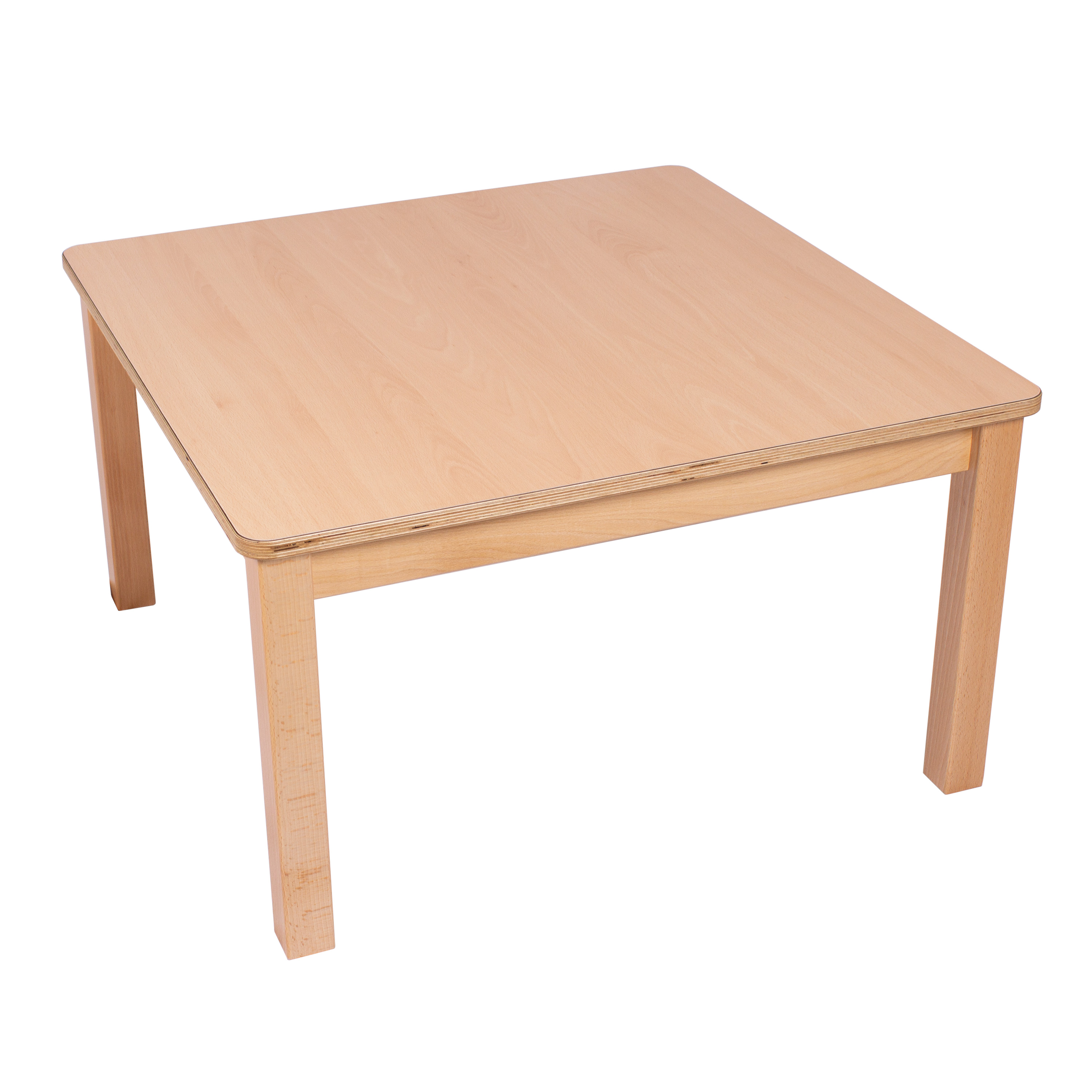 U3-Quadrat-Tisch 80 x 80 cm, Ecken gerundet, H: 34 cm