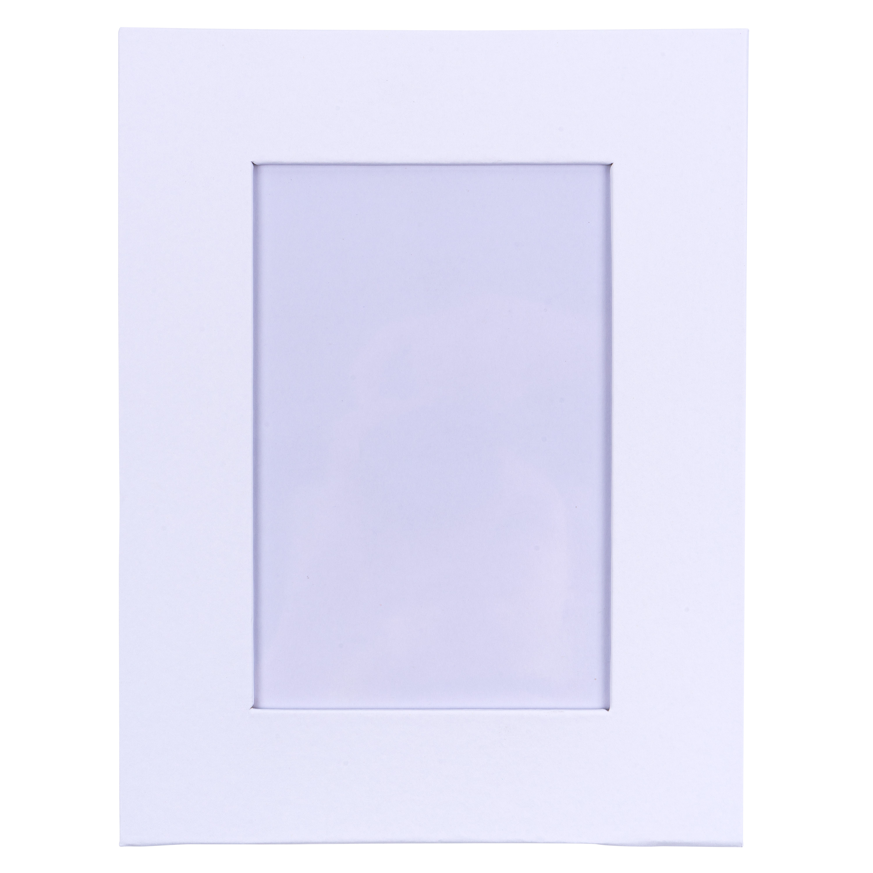Bilderrahmen aus Pappe 'rechteckig' blanko weiß