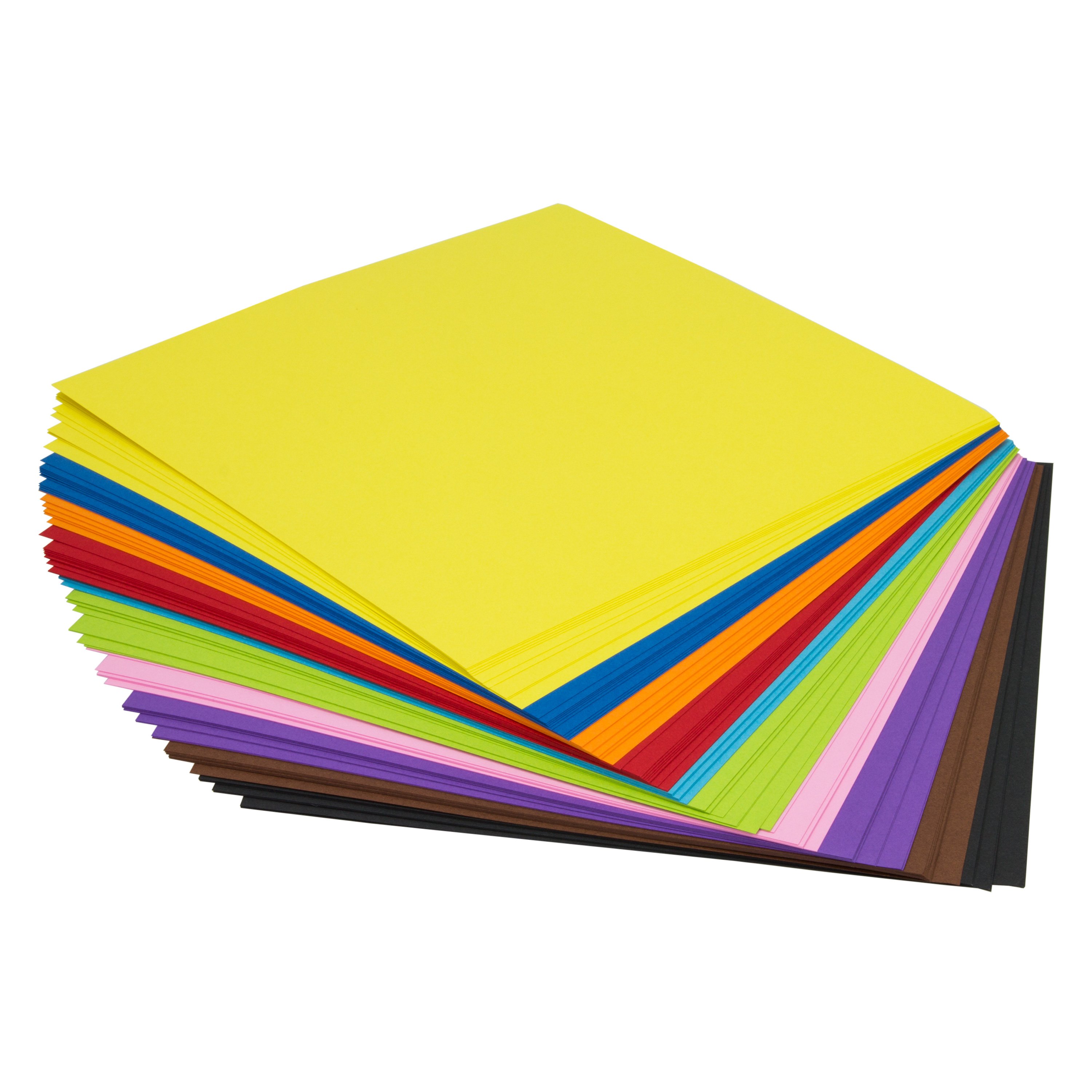 Faltblätter Tonpapier, 10 Farben, 20 x 20 cm