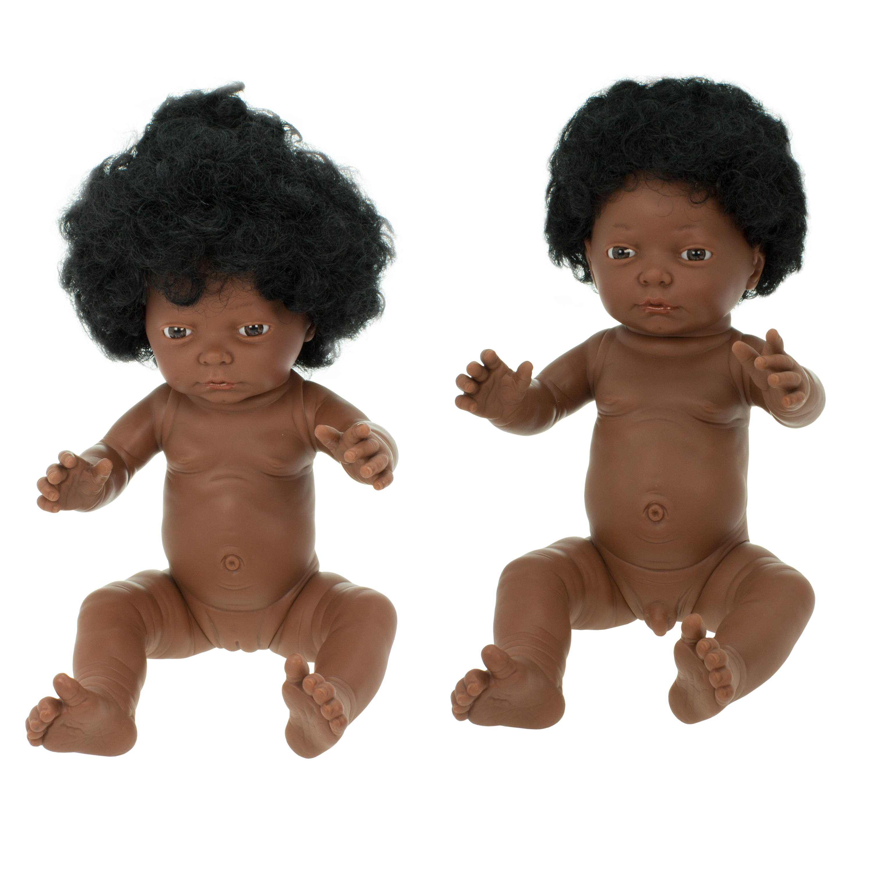Babypuppe mit Haaren ` Amelie und Johann` , je 42 cm