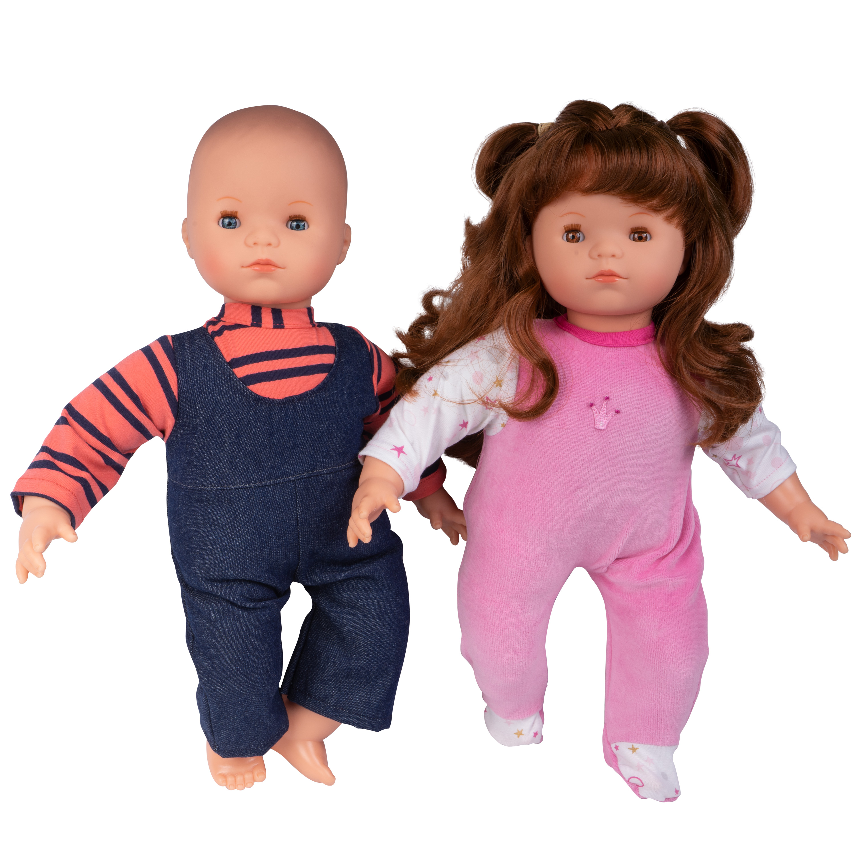 Babypuppe Weichkörper Baby + Mädchen 'Eike und Jenny', 40 cm