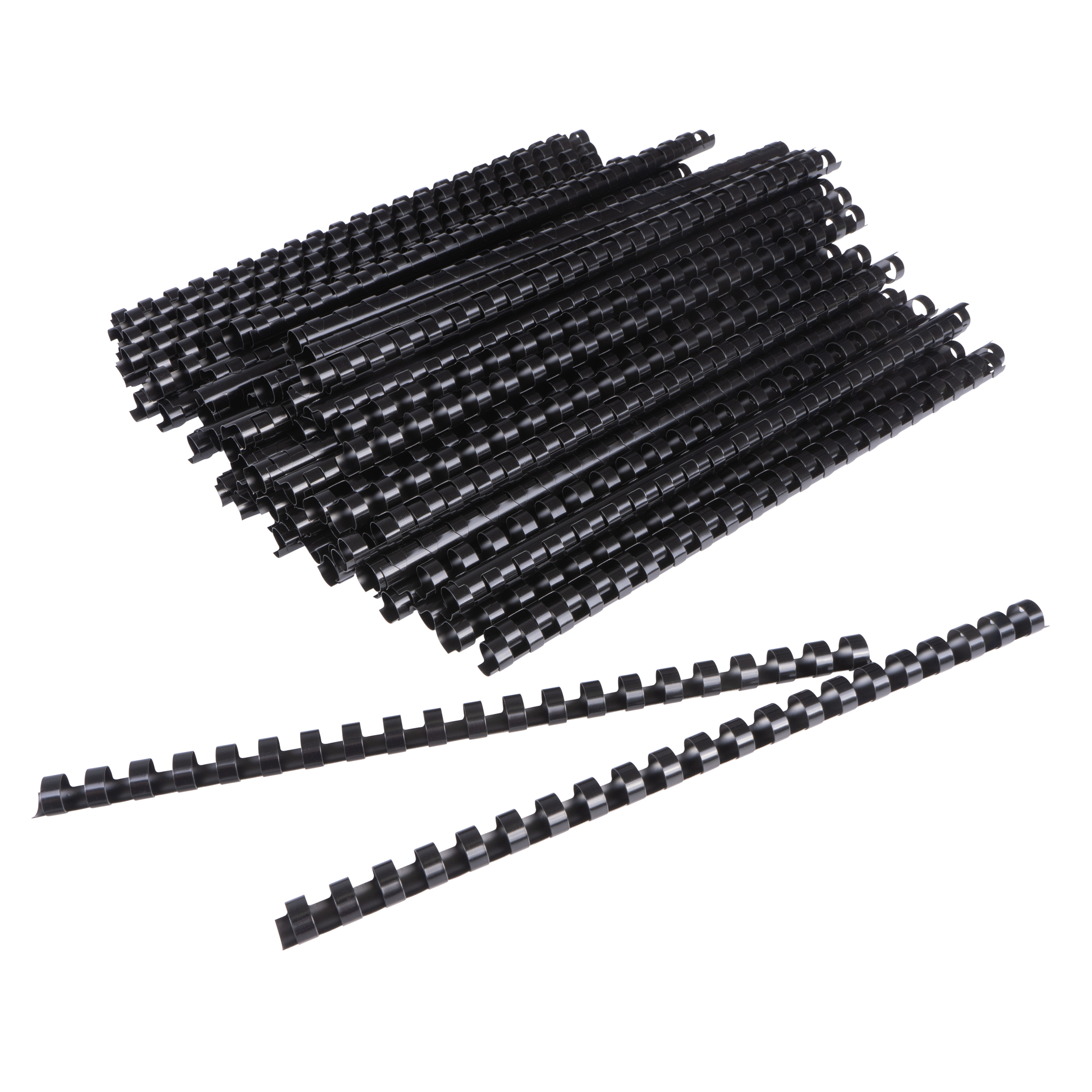 Plastikbinderücken, schwarz, 12 mm für bis zu 90 Blatt