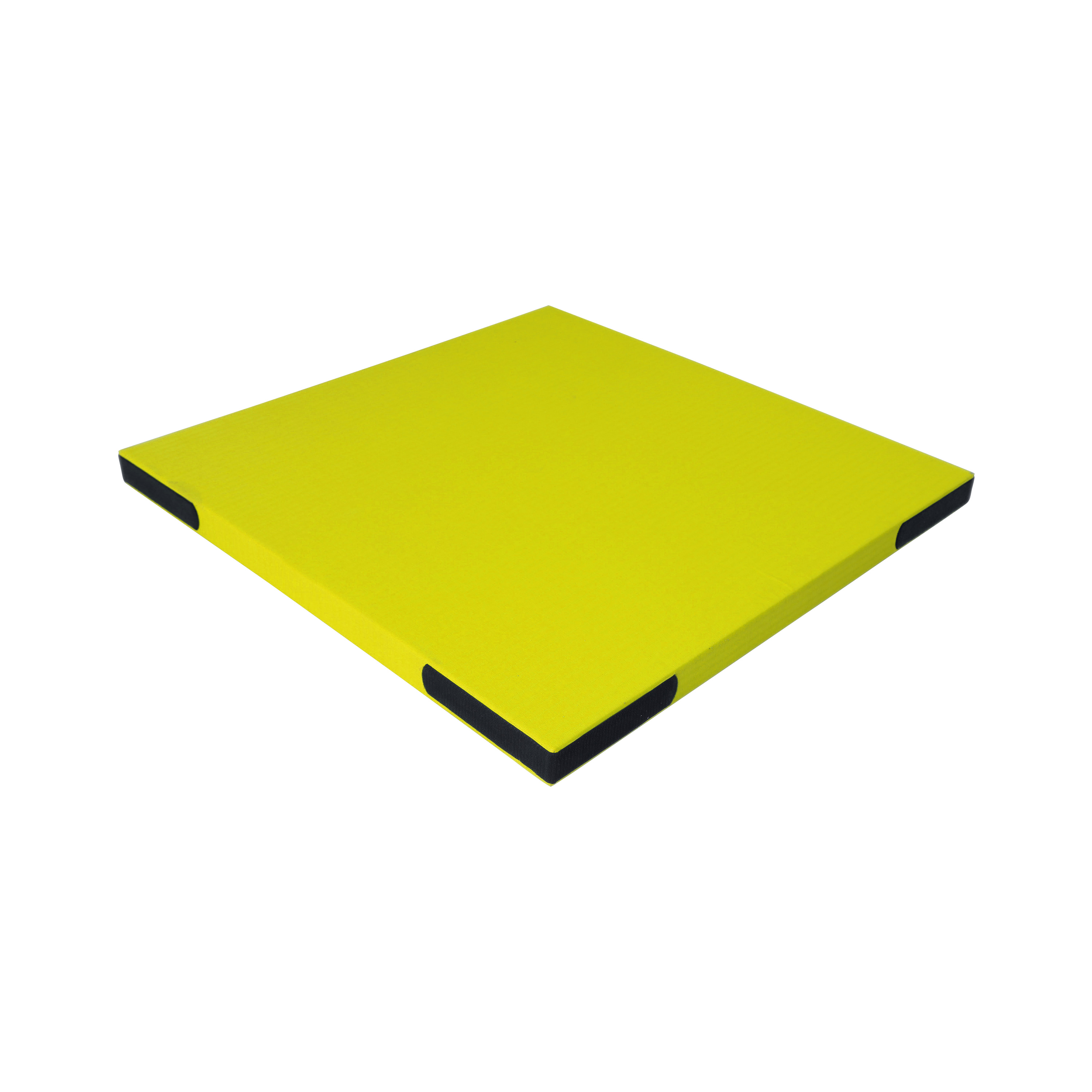 Fallschutzmatte 'Light' gelb mit Klett, 100 x 100 cm, 3,4 kg