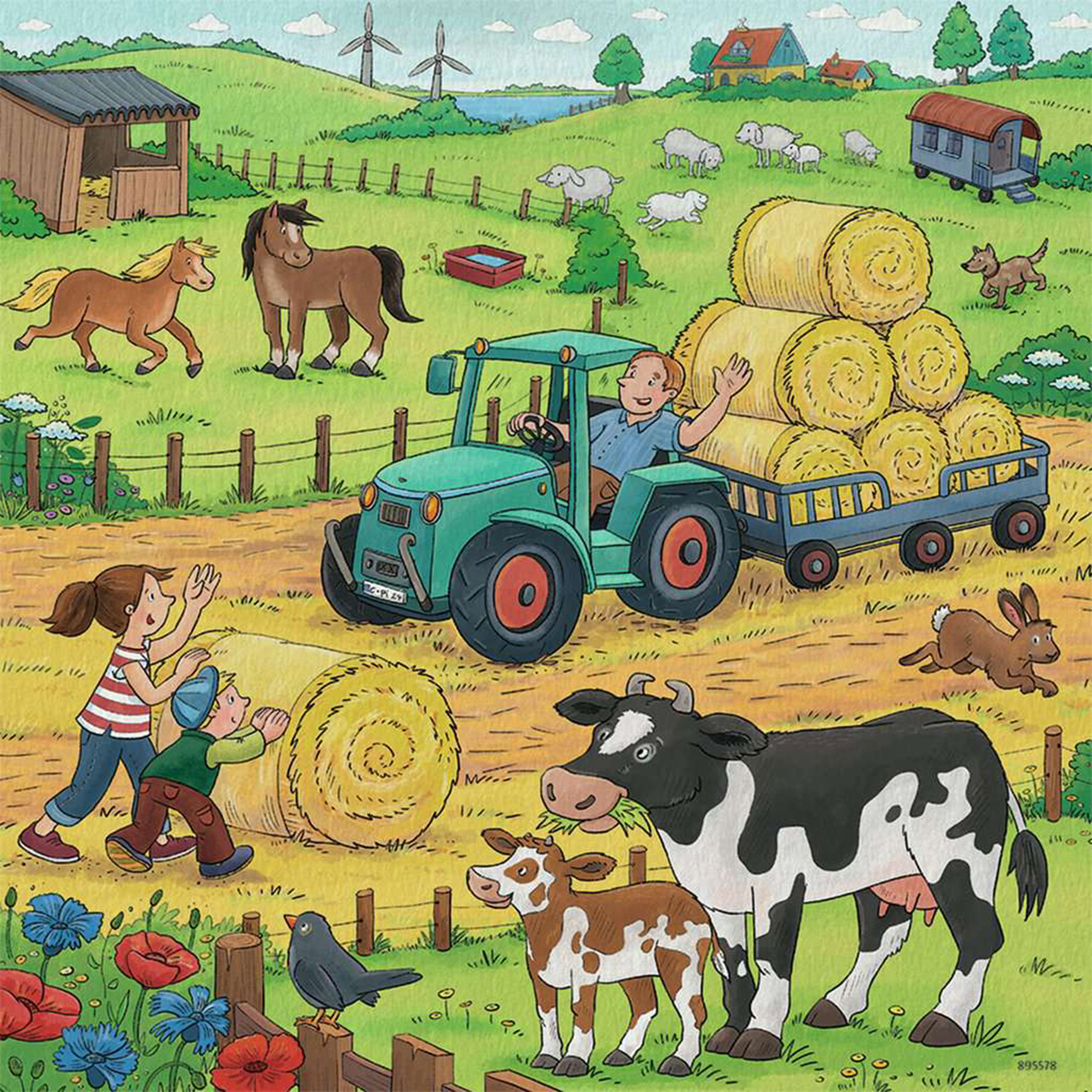 Ravensburger Puzzle 3x49 'Viel los auf dem Bauernhof'