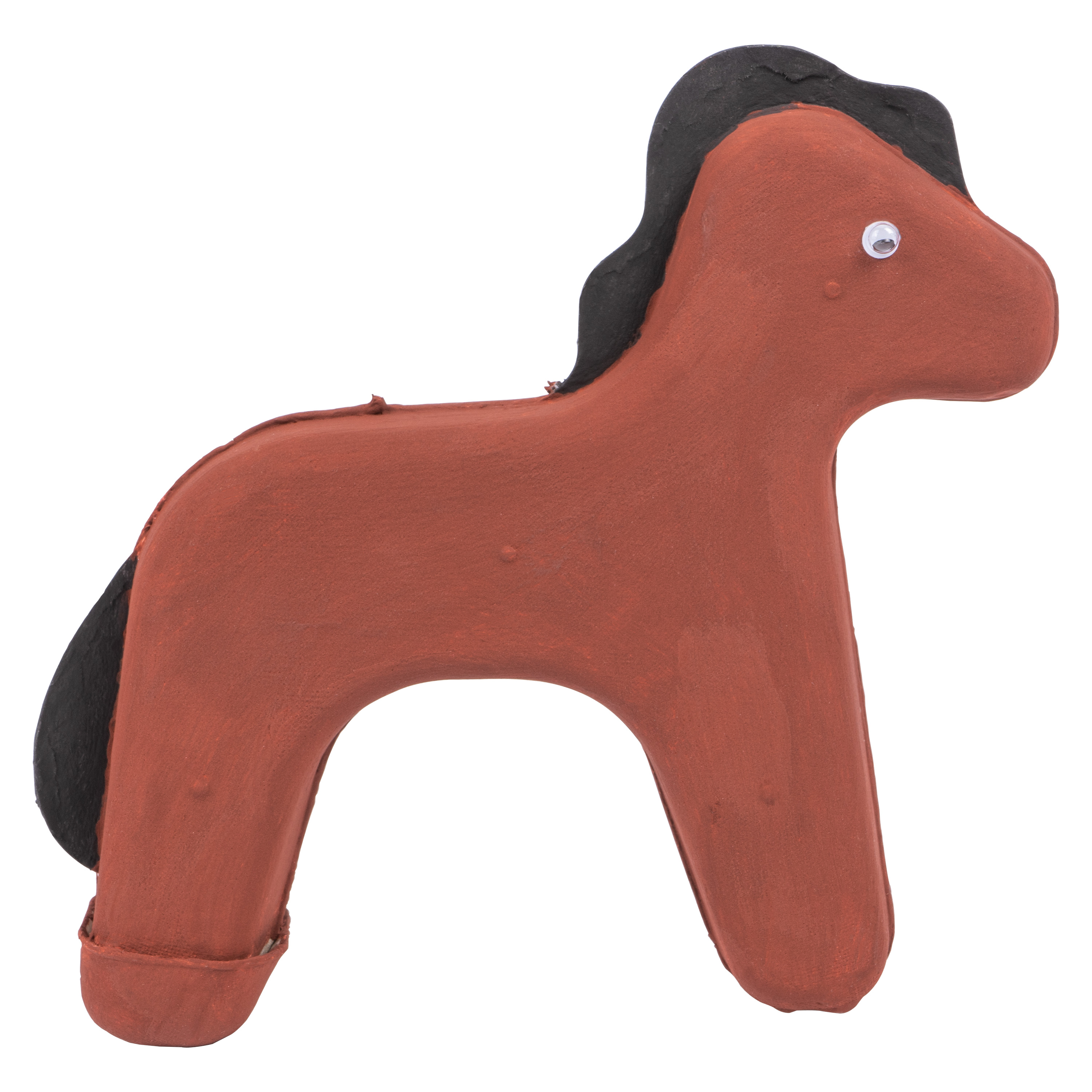 12 Pappmaché-Figuren 'Pony', mit Aufhänger