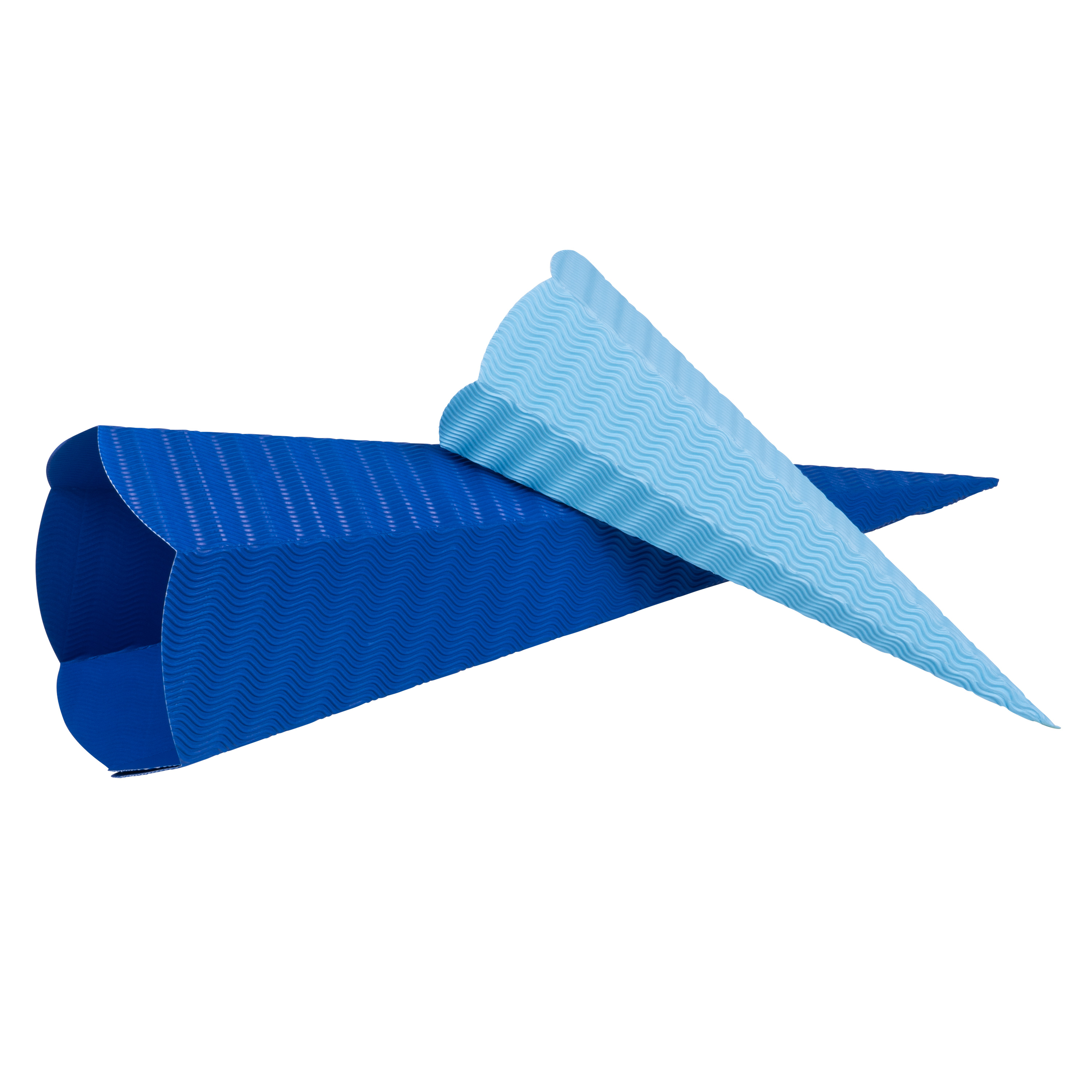 Schultüten-Rohlinge 3D-Wellpappe, 5 Stück, dunkelblau