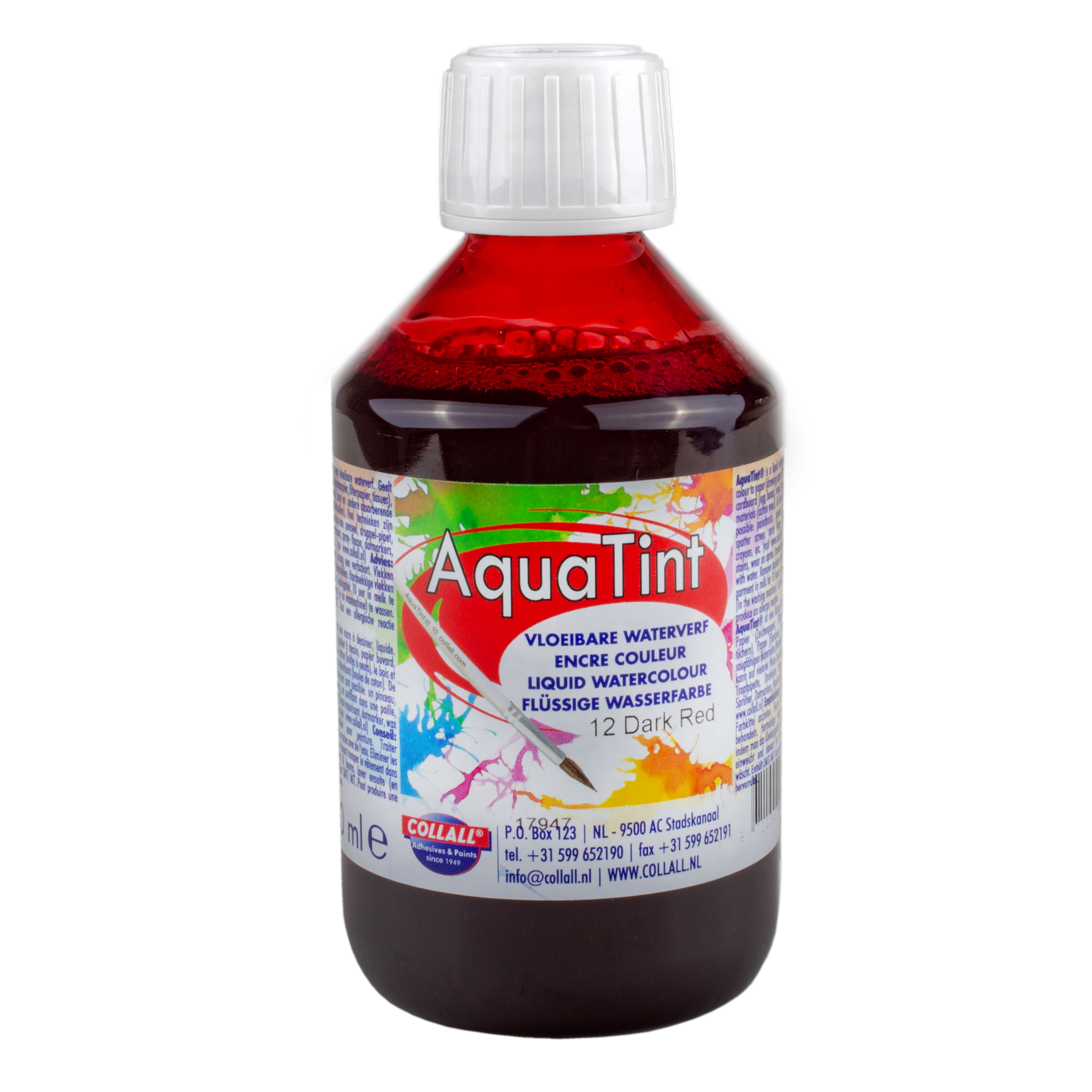 AquaTint 'rot', hochwertige Pigmentierung, 250 ml