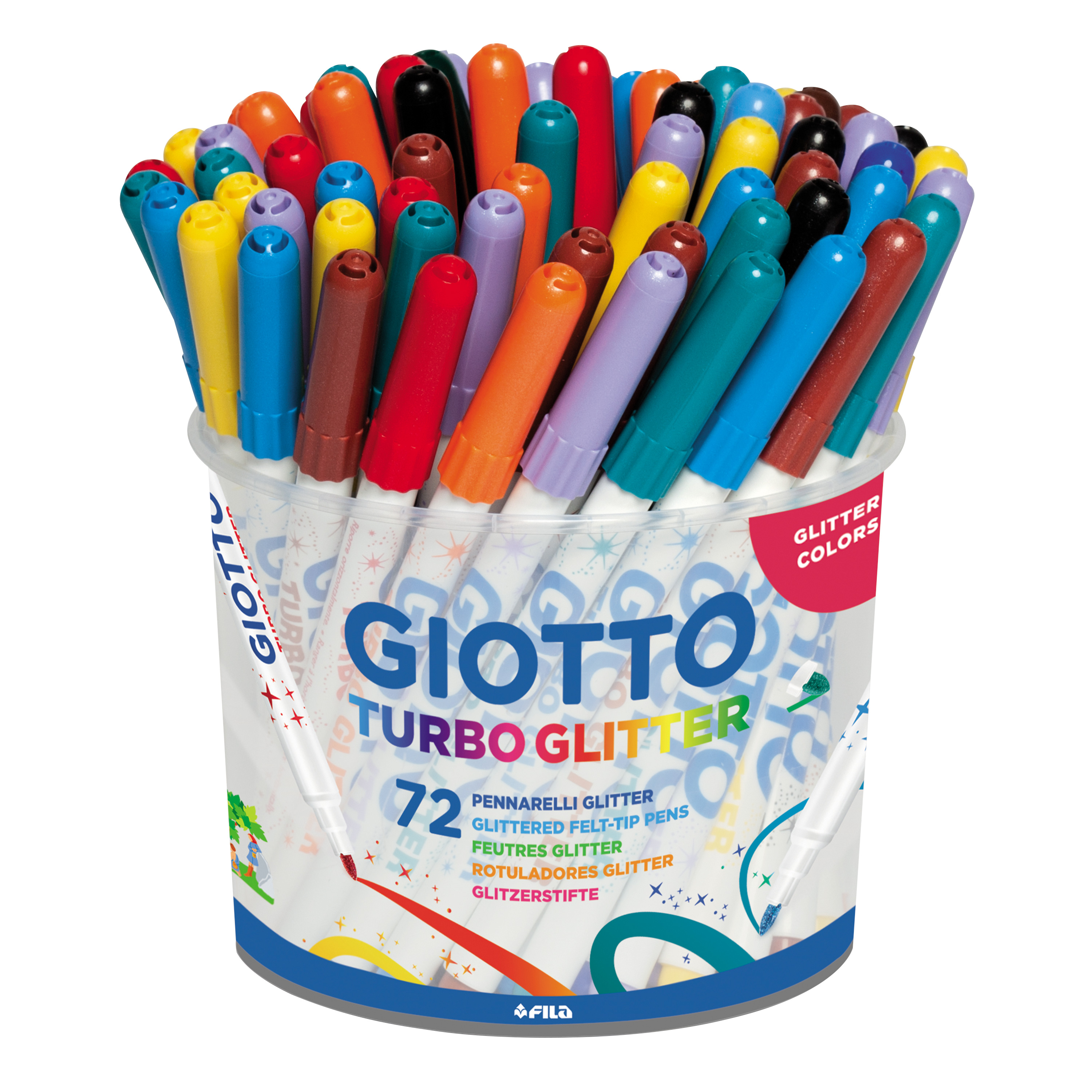Filz-Stifte Turbo Glitter 72er-Set - Giotto F516800
