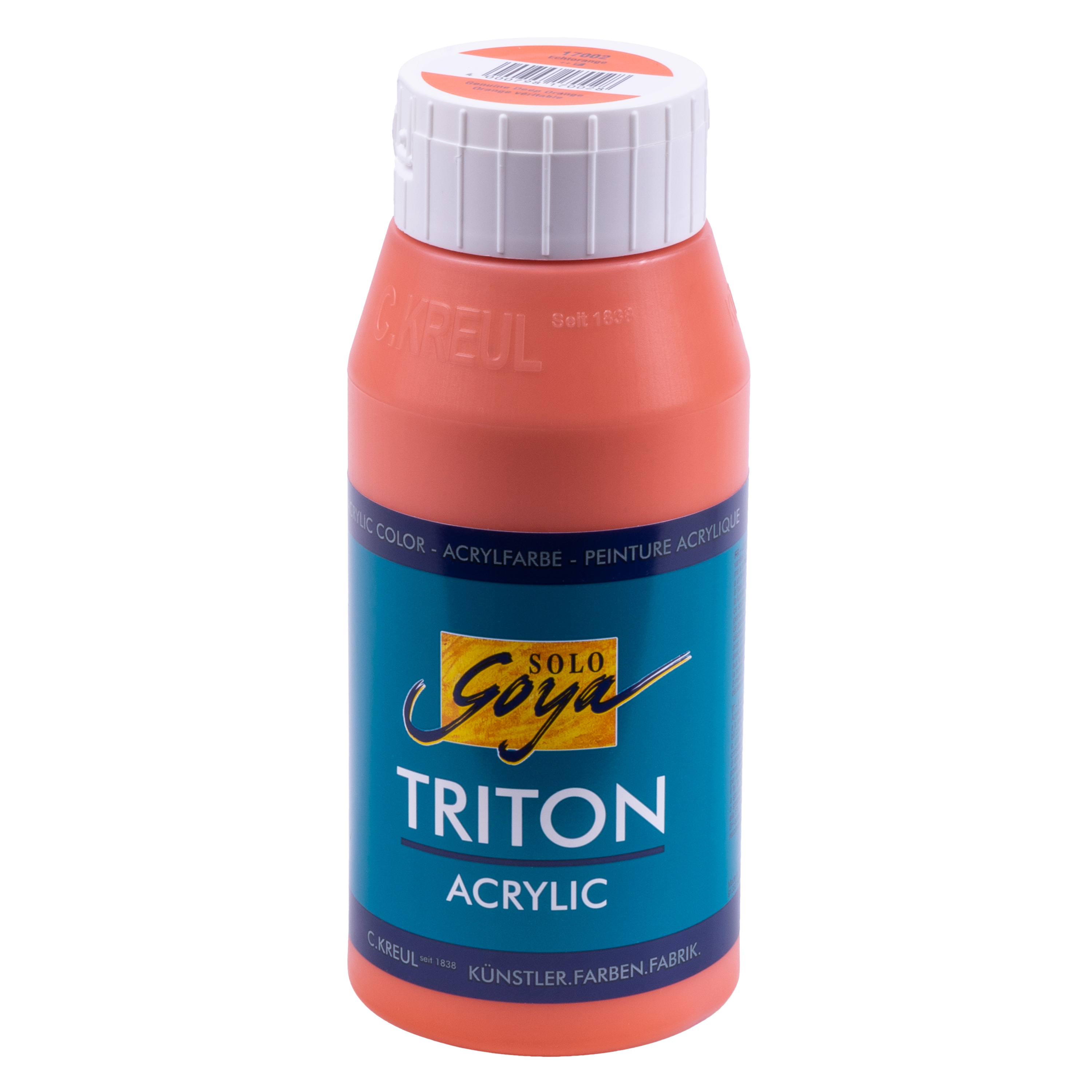SOLO GOYA Triton Acrylfarbe, echtorange, 750 ml
