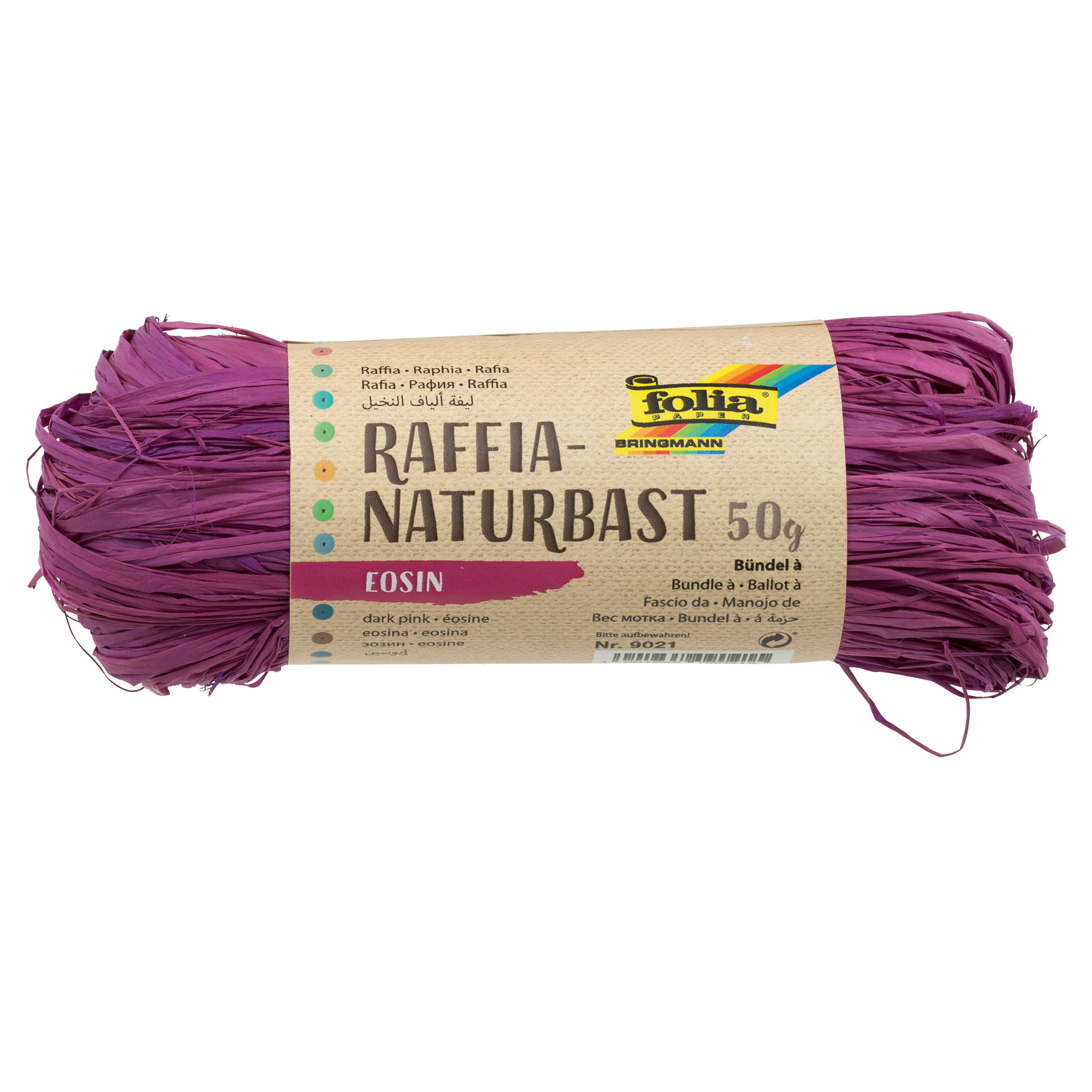 Raffia Naturbast, 1 Bündel, eosin