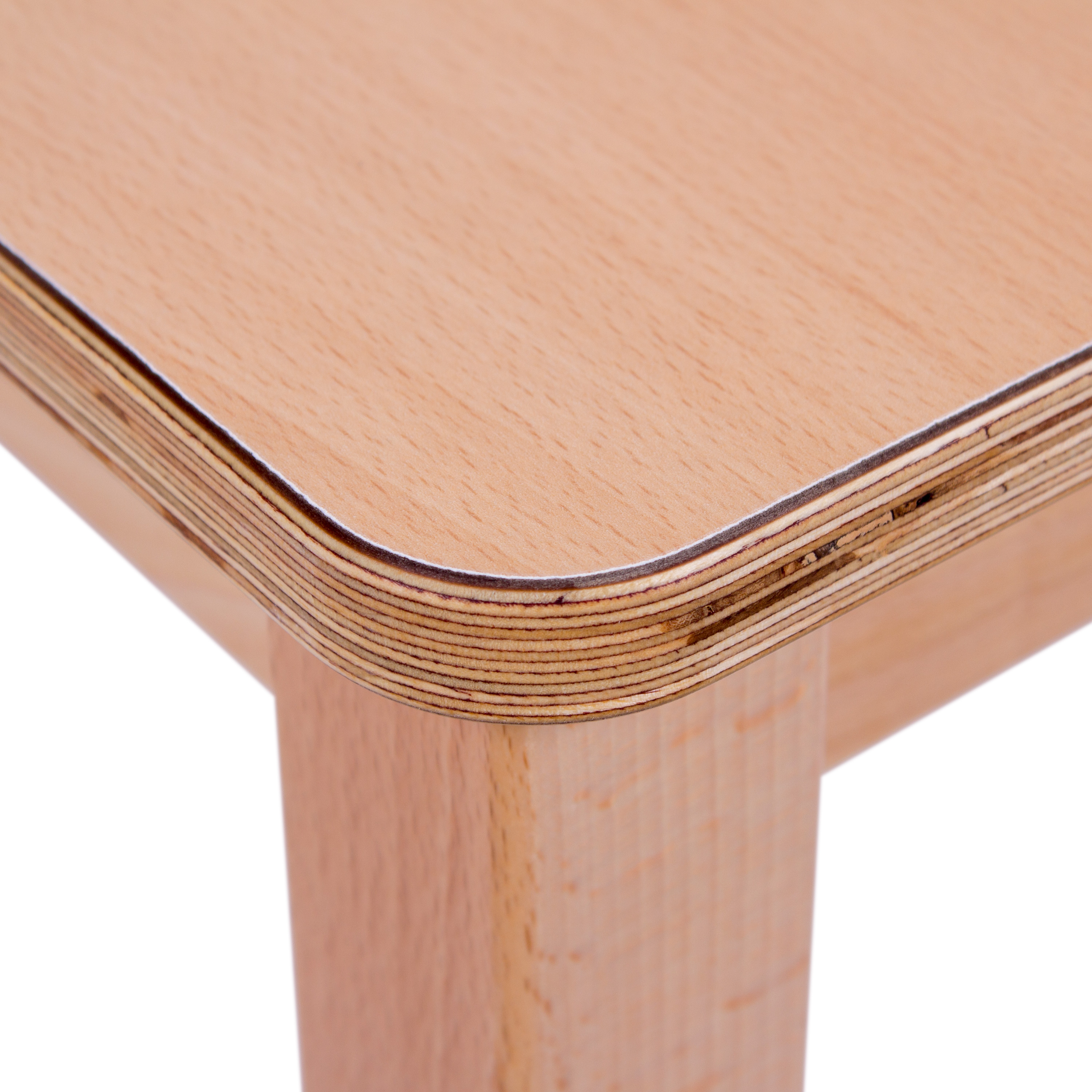 U3-Quadrat-Tisch 80 x 80 cm, Ecken gerundet, H: 40 cm