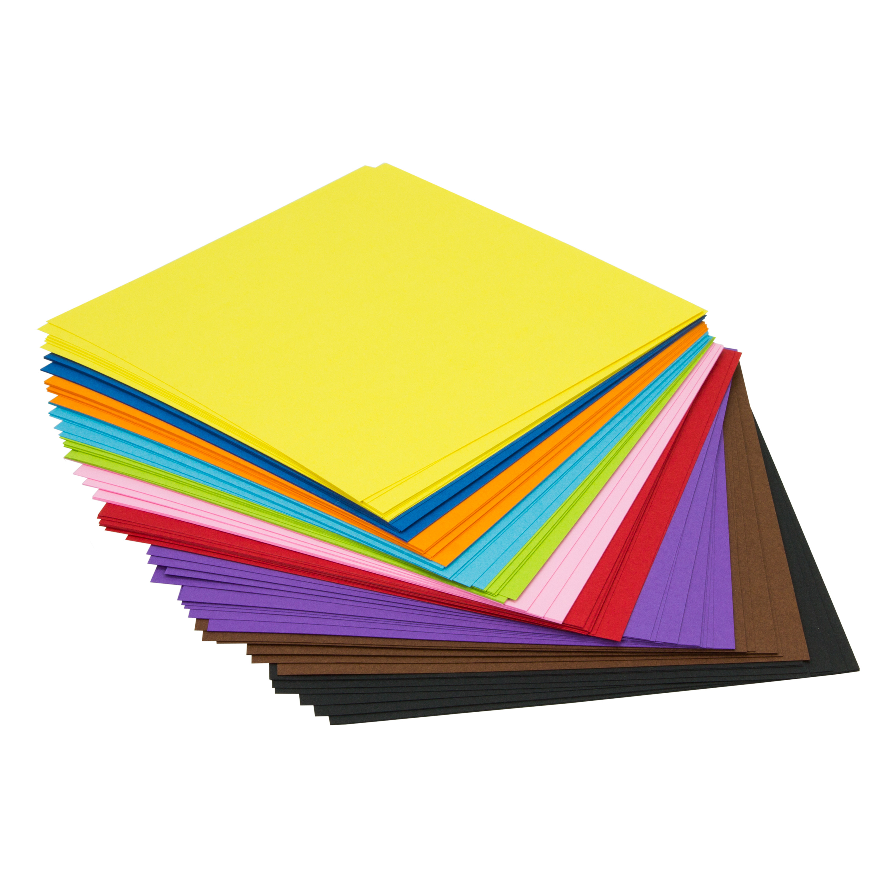 Faltblätter Tonpapier, 10 Farben, 15 x 15 cm