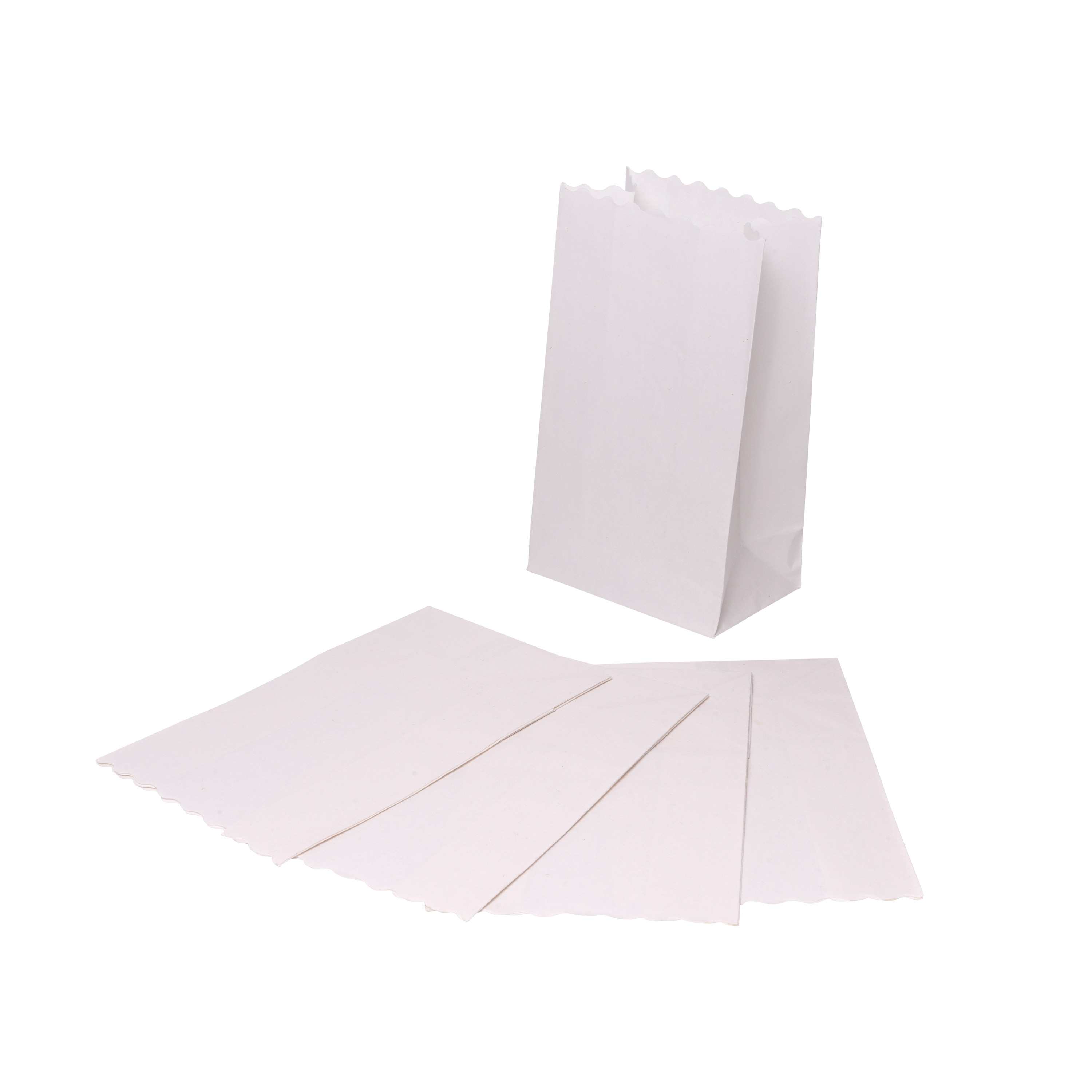Papier-Lichtertüten Midi 'Blanko', 5er-Set